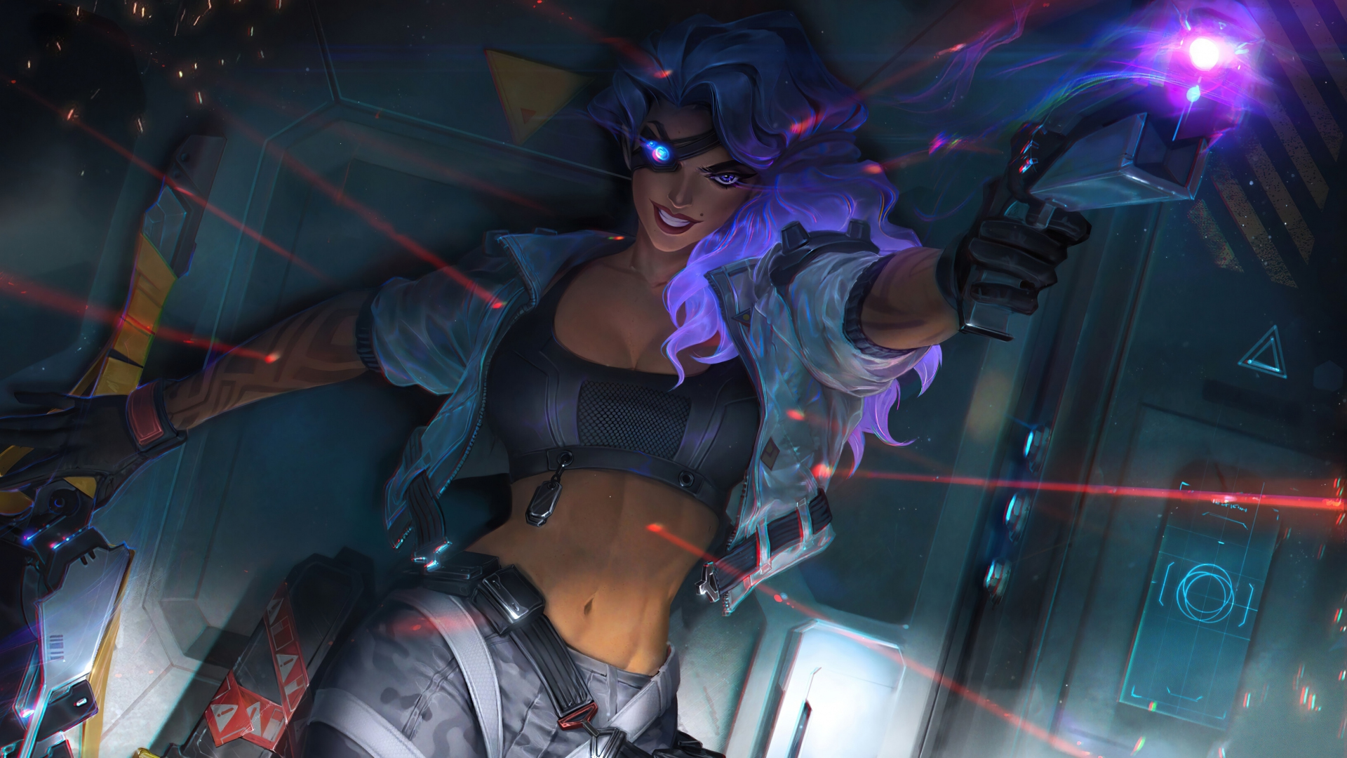 Download 1920x1080 wallpaper samira, gunner, video game, league of