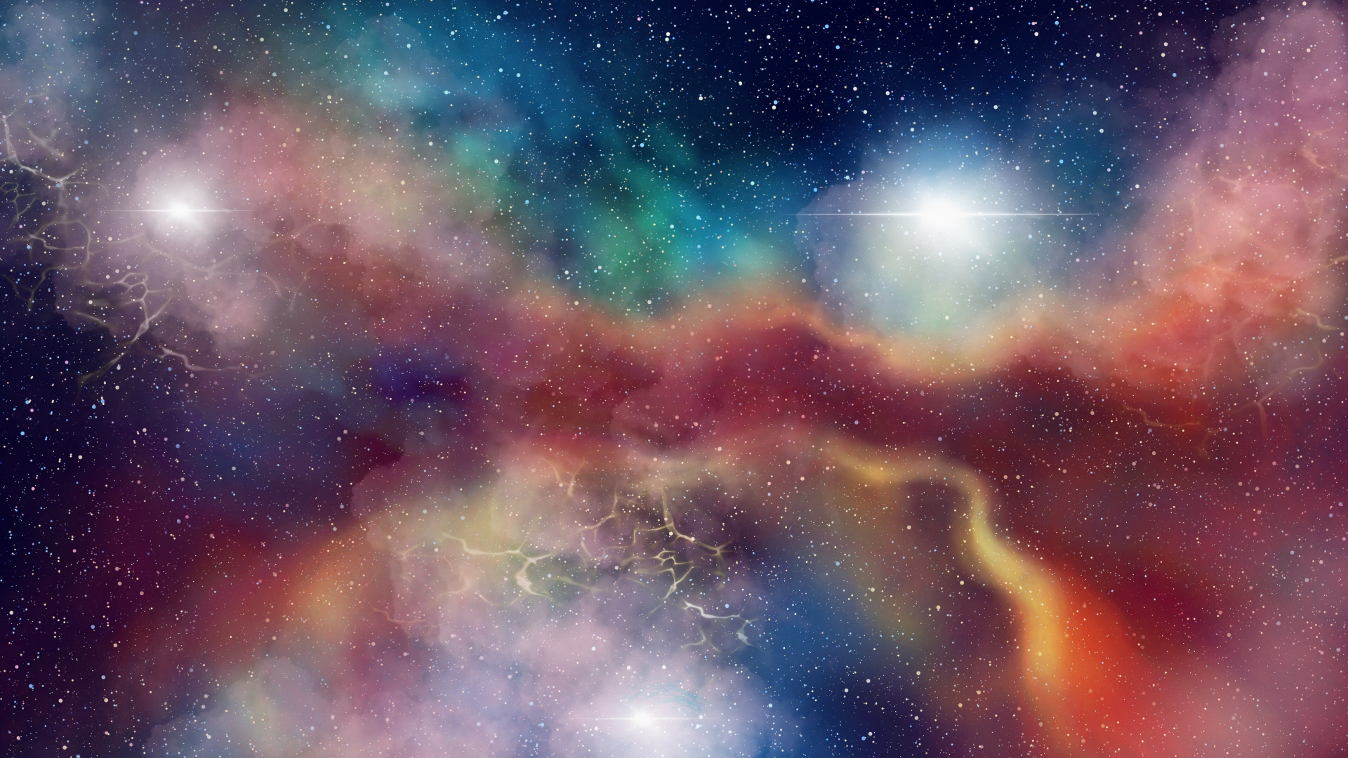 Colorful Full Hd Galaxy Background