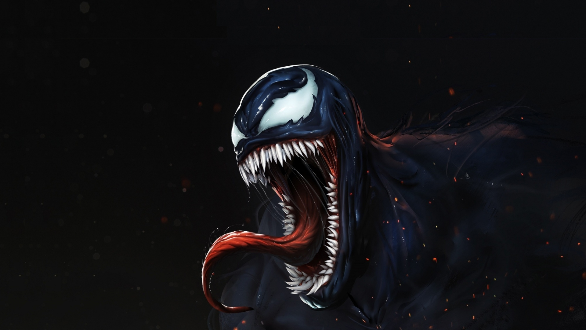 Download 1920x1080 wallpaper angry venom, dark, artwork, full hd, hdtv