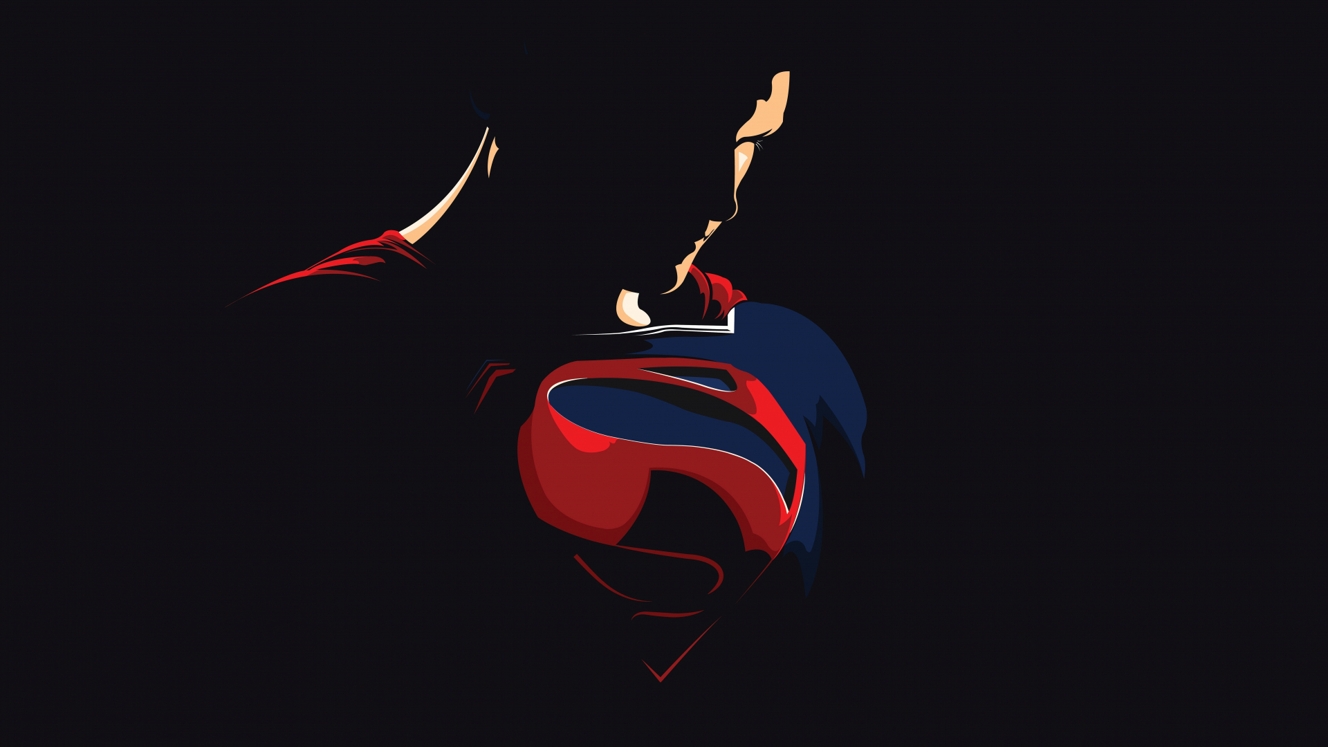 Superman, justice league, minimal and dark, dc comics, 1920x1080 wallpaper