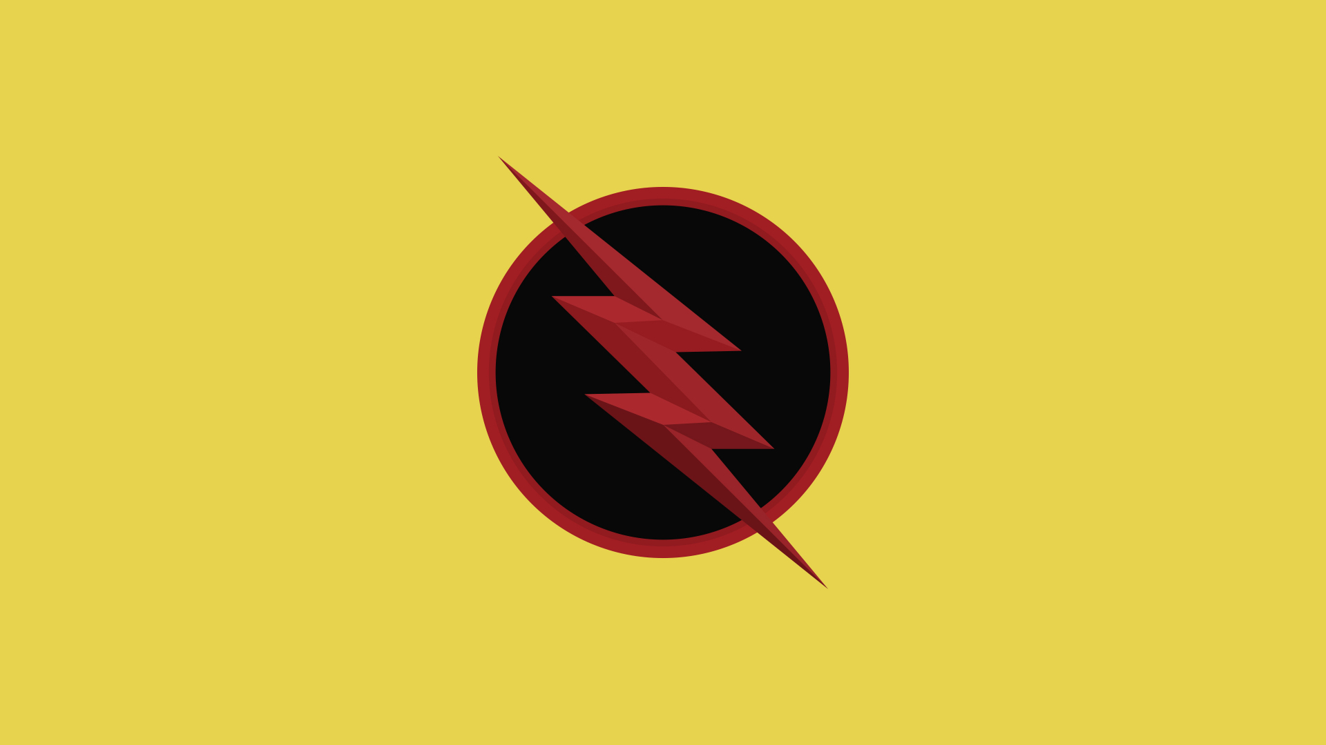 Reverse flash, logo, dc comics, minimal, 1920x1080 wallpaper
