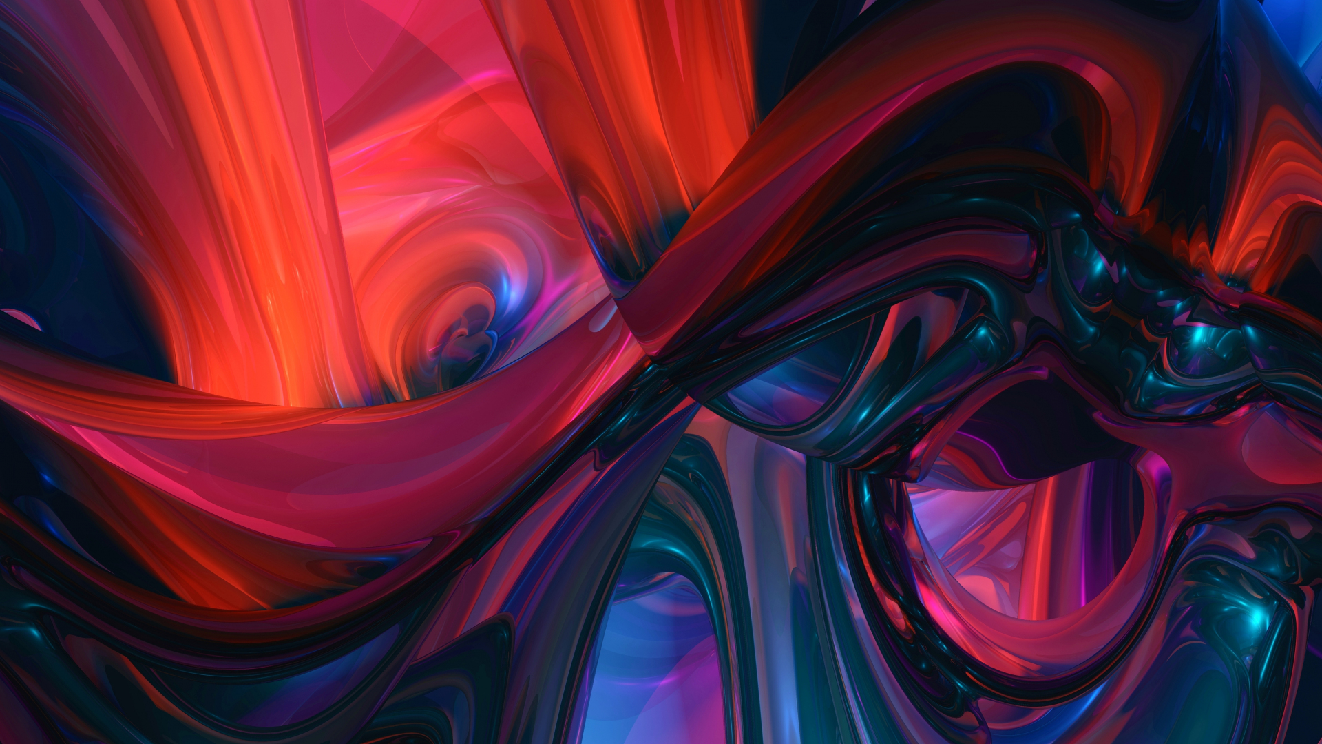 Download wallpaper 1920x1080 fractal, wavy, tangled, colorful, full hd, hdtv,  fhd, 1080p wallpaper, 1920x1080 hd background, 21970