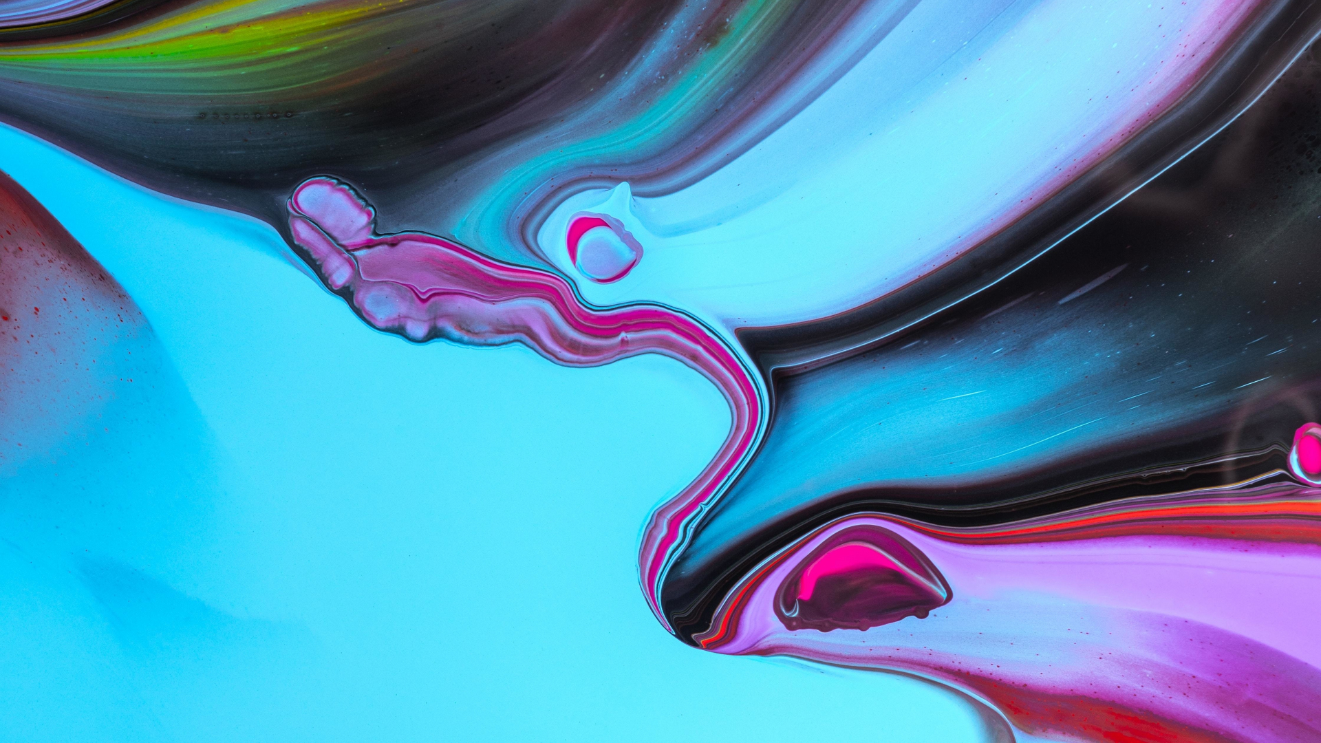 Download wallpaper 1920x1080 paint, mixing liquid art, colorful, full ...