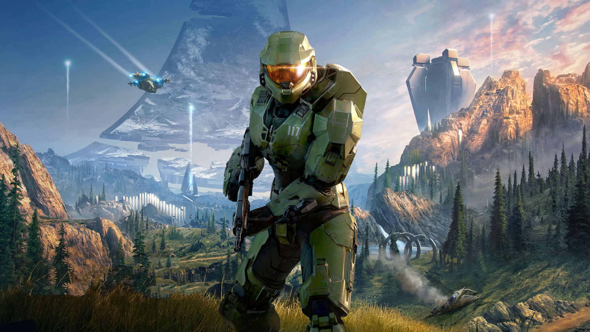 Download 1920x1080 wallpaper halo infinite, armor suit, soldier, 2020