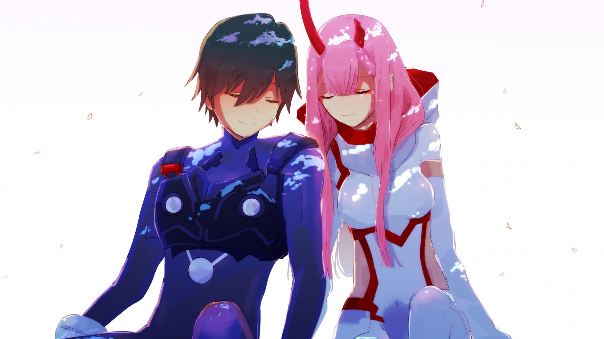 Download 1920x1080 Wallpaper Hiro And Zero Two Couple Anime Full Hd Hdtv Fhd 1080p 1920x1080 Hd Image Background 7159