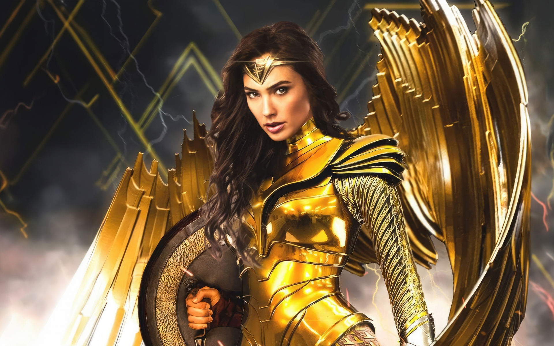 Download wallpaper 1920x1200 golden armour, the wonder woman, 2023, 16: ...