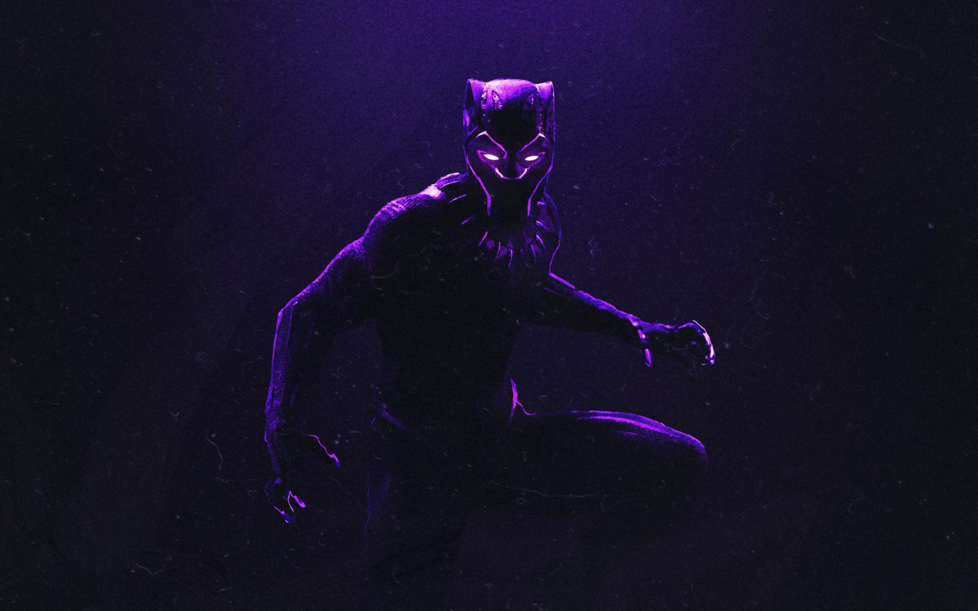 Download 1920x1200 wallpaper  black  panther  dark glowing 
