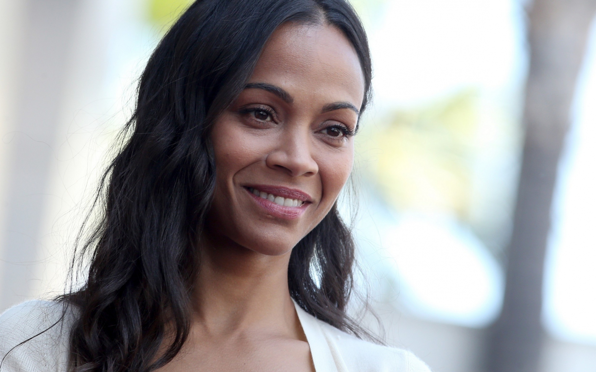 Download wallpaper 1920x1200 smile, beautiful, zoe saldana, 16:10 ...