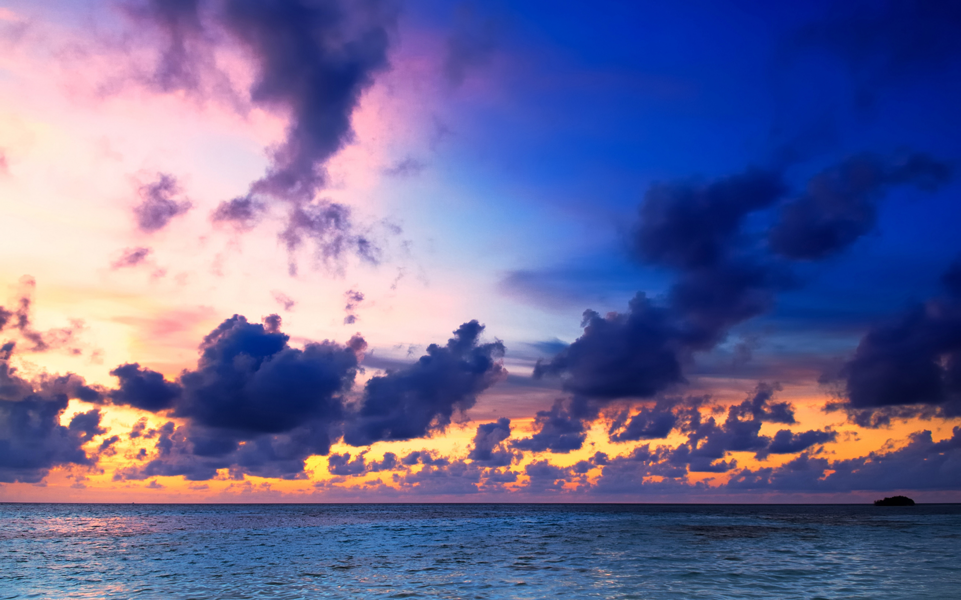 Download wallpaper 1920x1200 clouds, sunset, sea, 16:10 widescreen ...