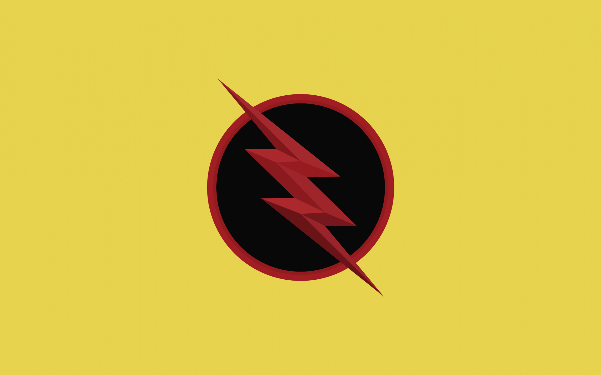 Reverse flash, logo, dc comics, minimal, 1920x1200 wallpaper