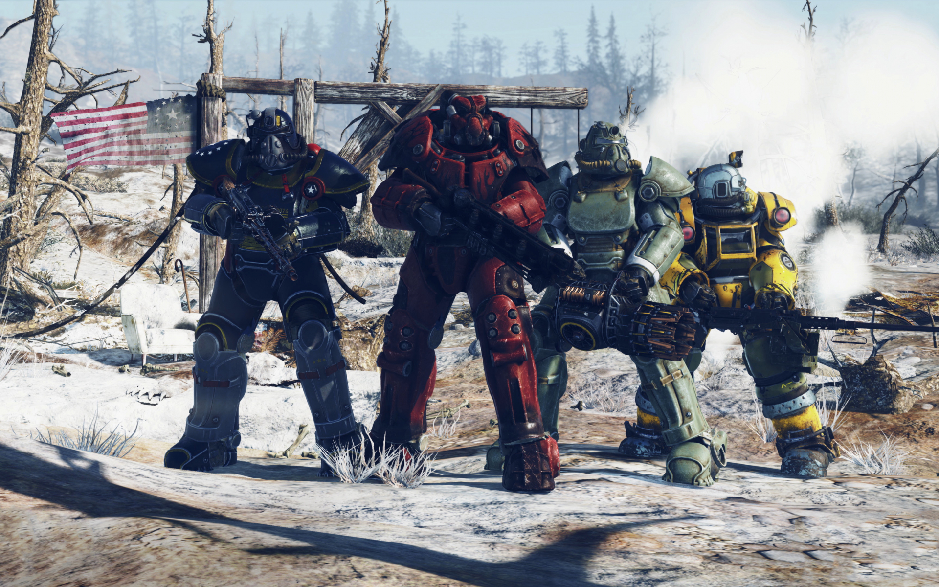 Download wallpaper 1920x1200 fallout 76, armour suits, e3 2018, 16:10