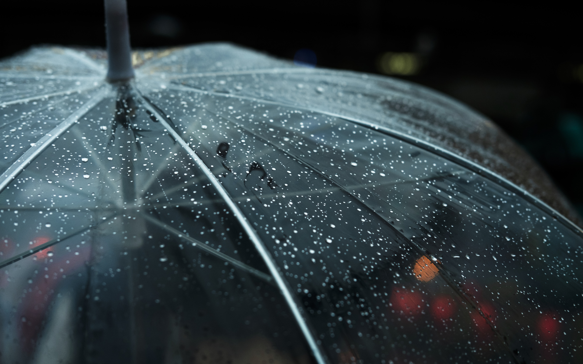 Umbrella, bokeh, rain, drops, 1920x1200 wallpaper