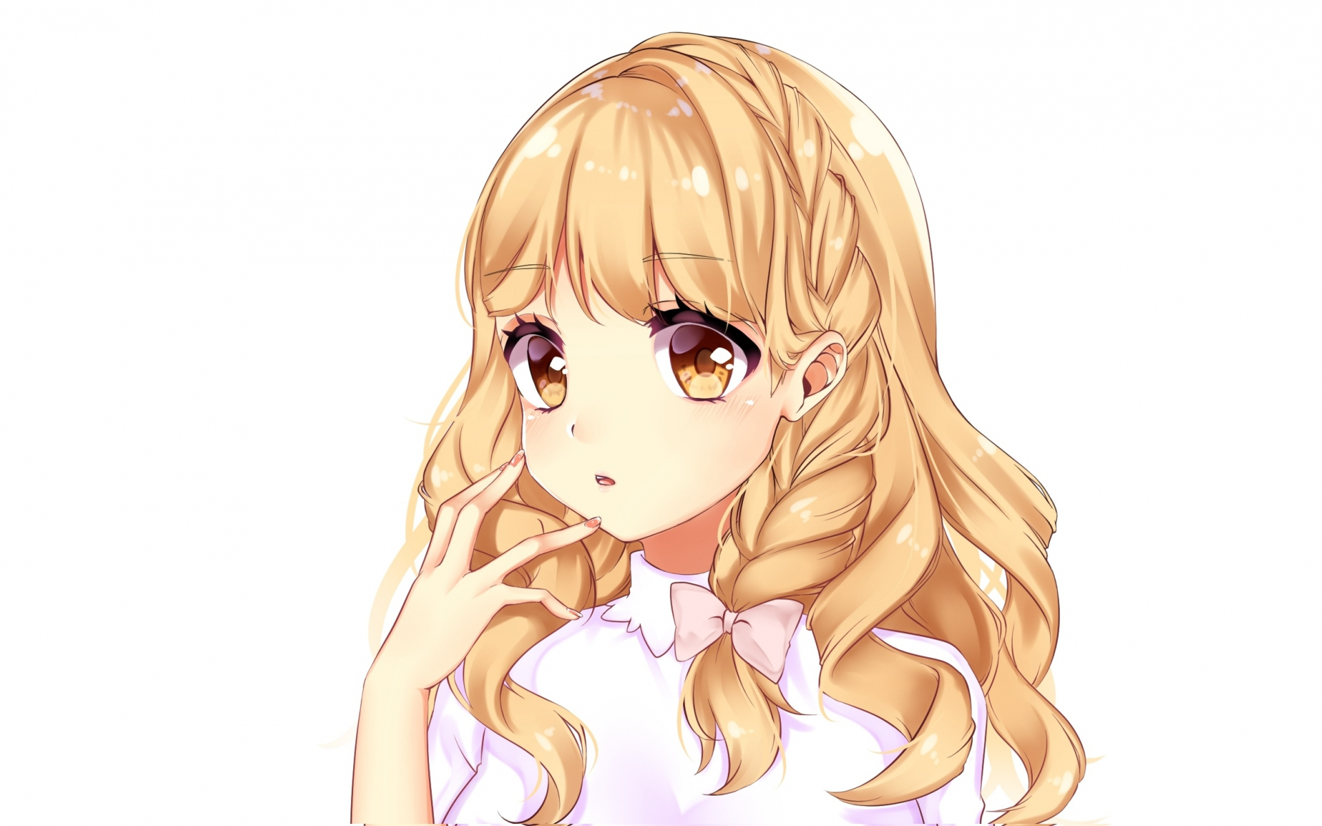 Anime Girl Blonde Hair And Brown Eyes - YuriGa