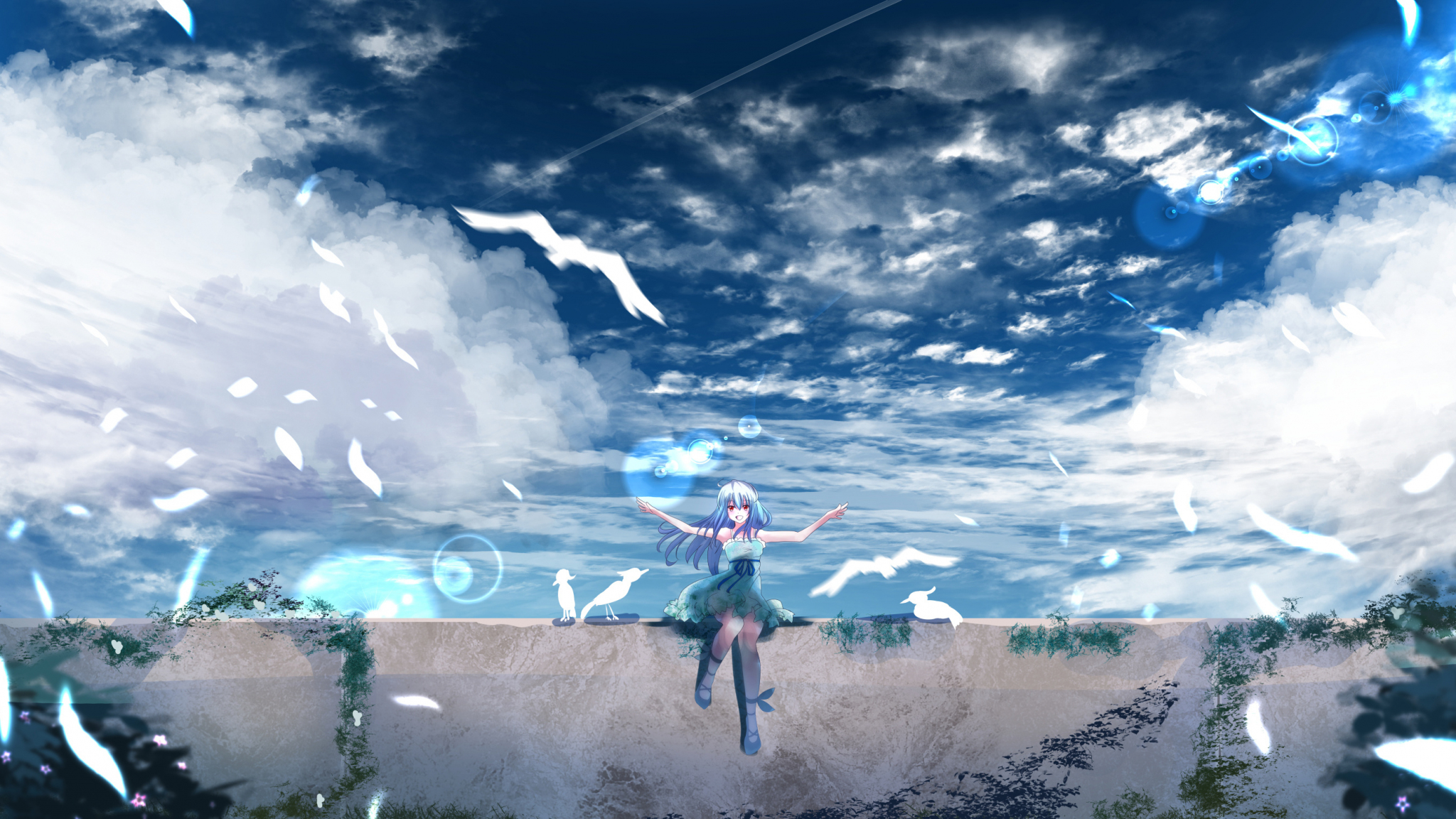 Download 2048x1152 Wallpaper Beautiful Scenery Anime Outdoor