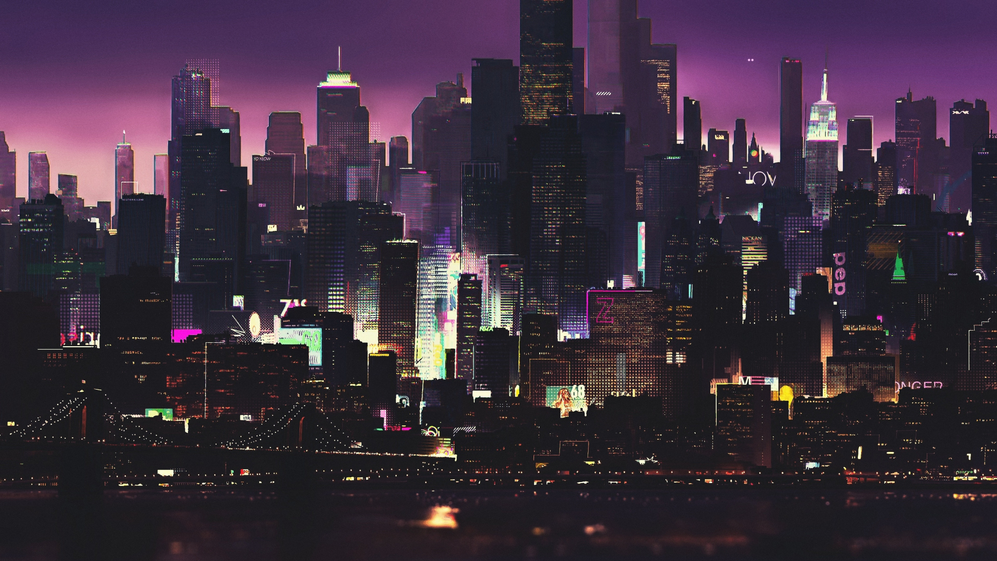 2048x1152] - Cyberpunk Dark City Scene : r/wallpaper