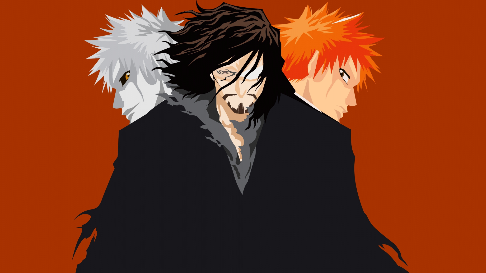 Download wallpaper 2048x1152 bleach, anime boys, art, dual wide 2048x1152  hd background, 21395