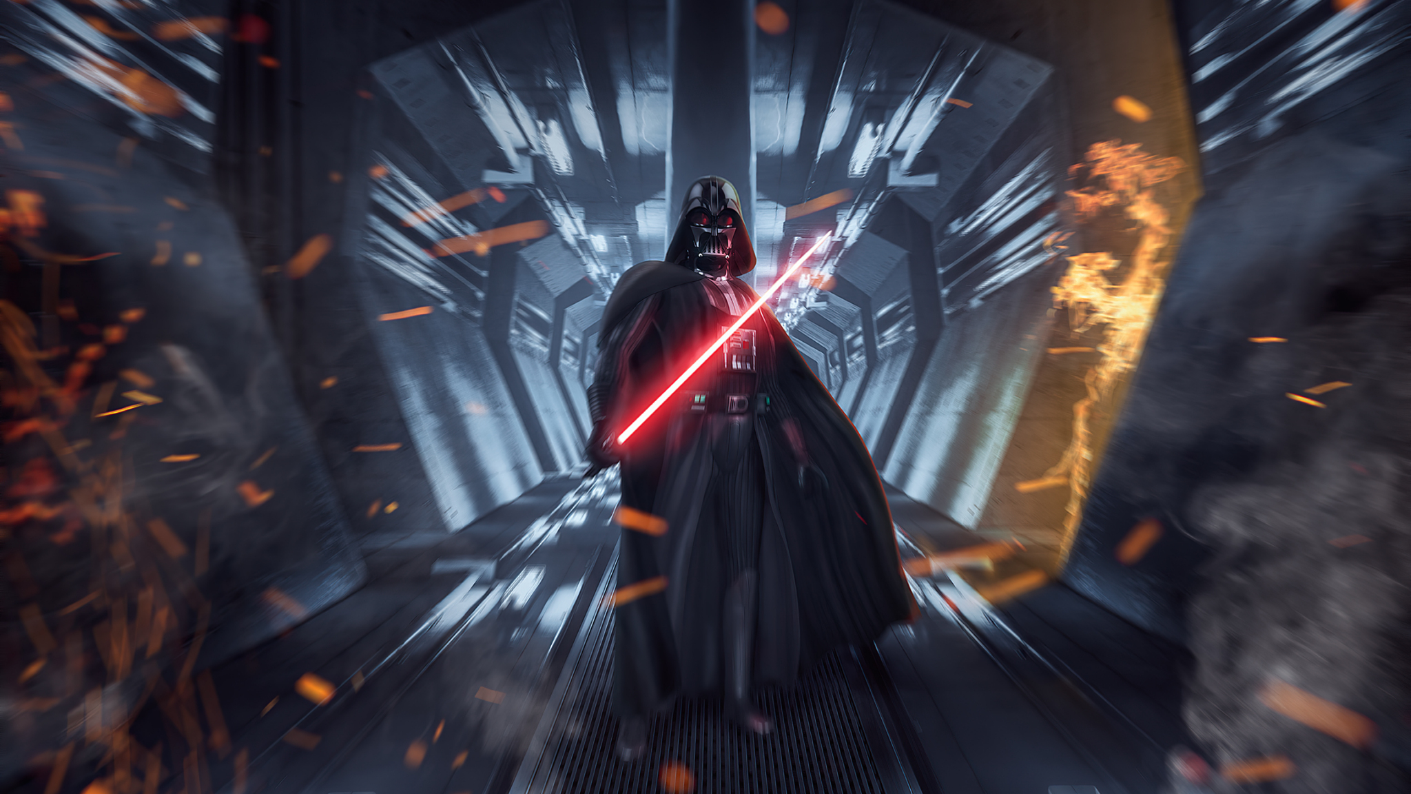 Download wallpaper 2048x1152 darth vader, star wars: dark forces, video ...