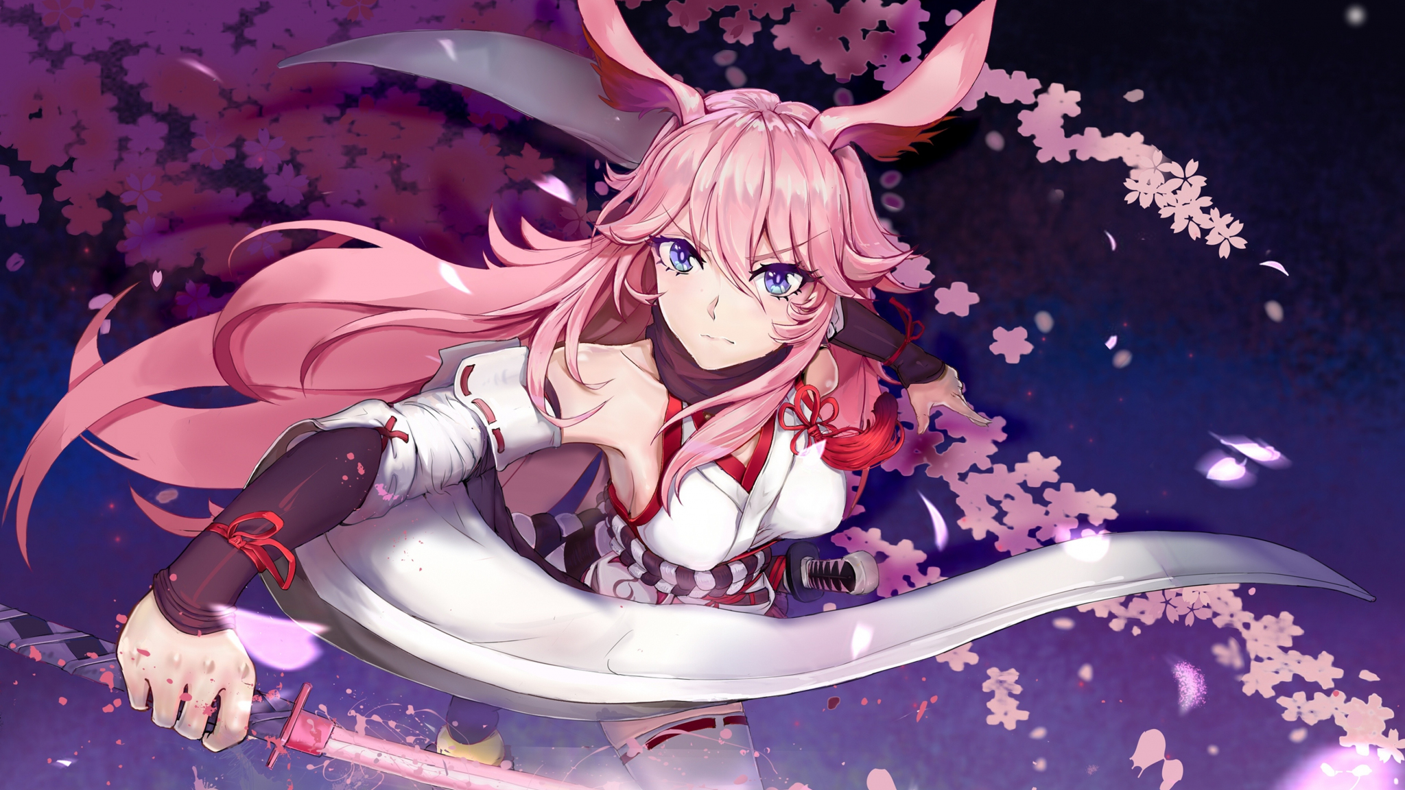 Download 2048x1152 Wallpaper Sakura Blossom Valkyrja