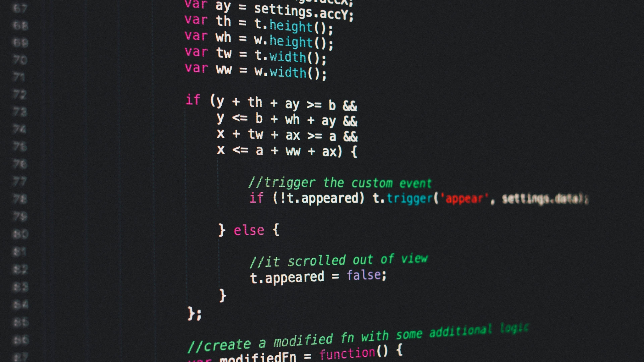 Computer screen, code, program, 2048x1152 wallpaper