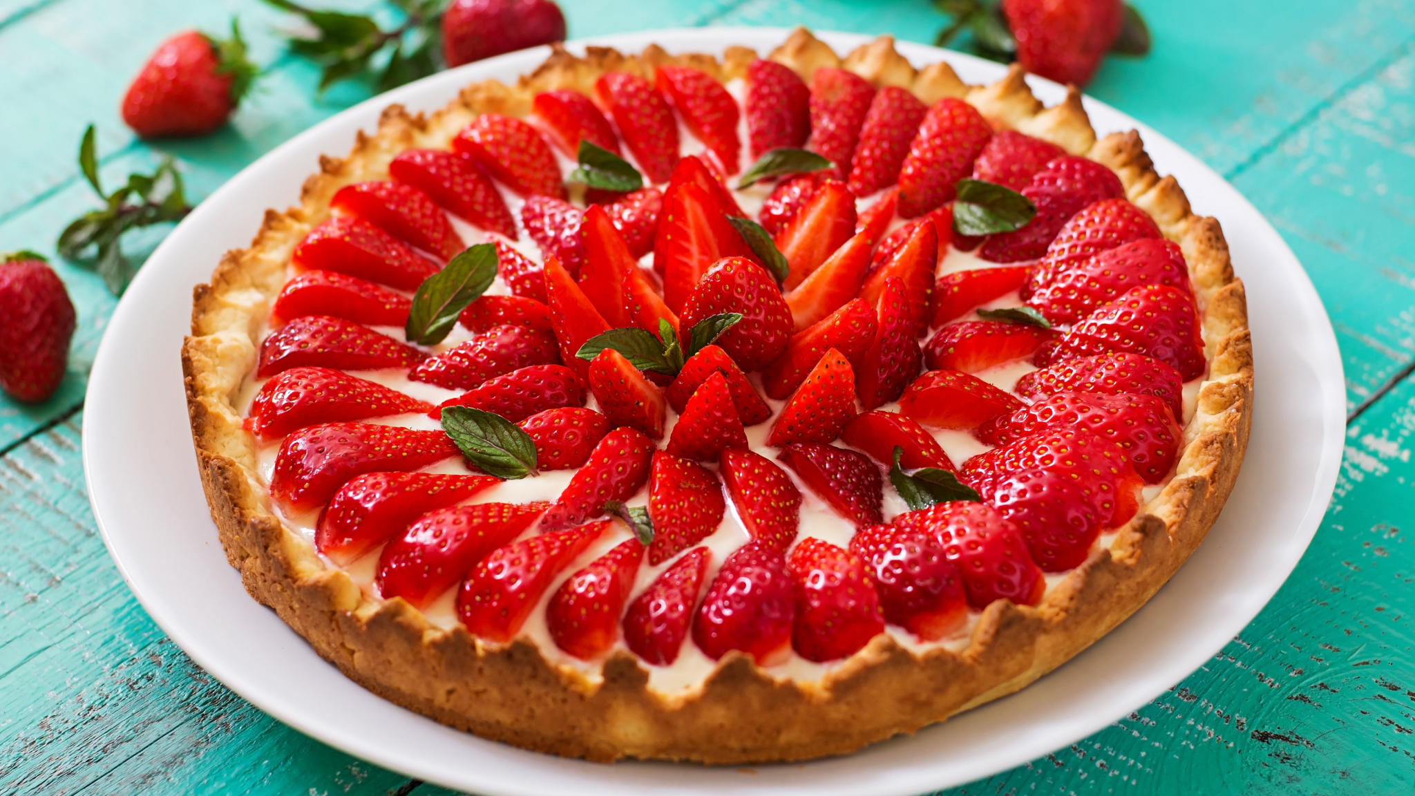торт пирог с клубникой cake pie with strawberries скачать