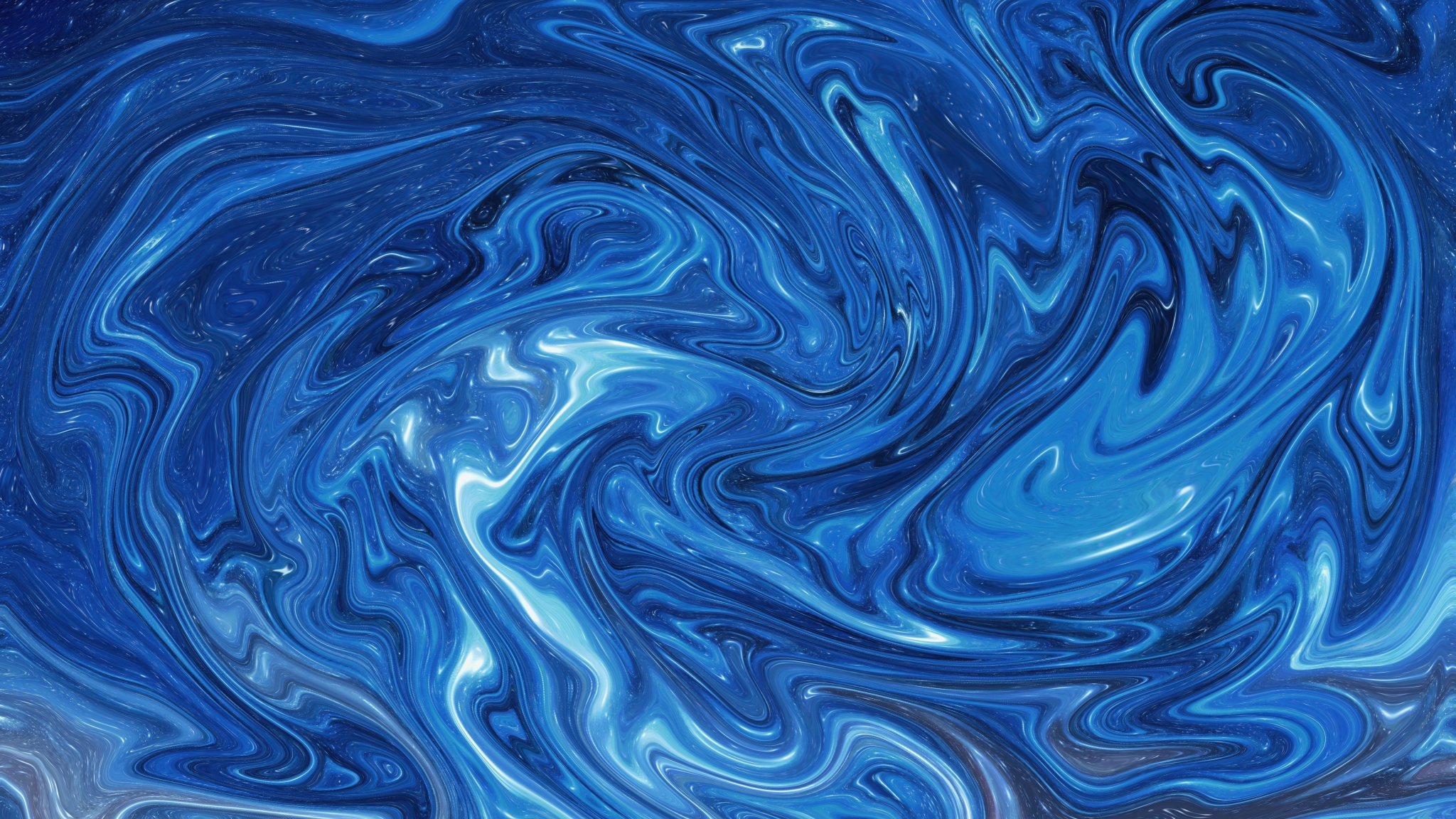 Download wallpaper 2048x1152 abstract, blue liquid mixture, pattern, dual wide 2048x1152 hd