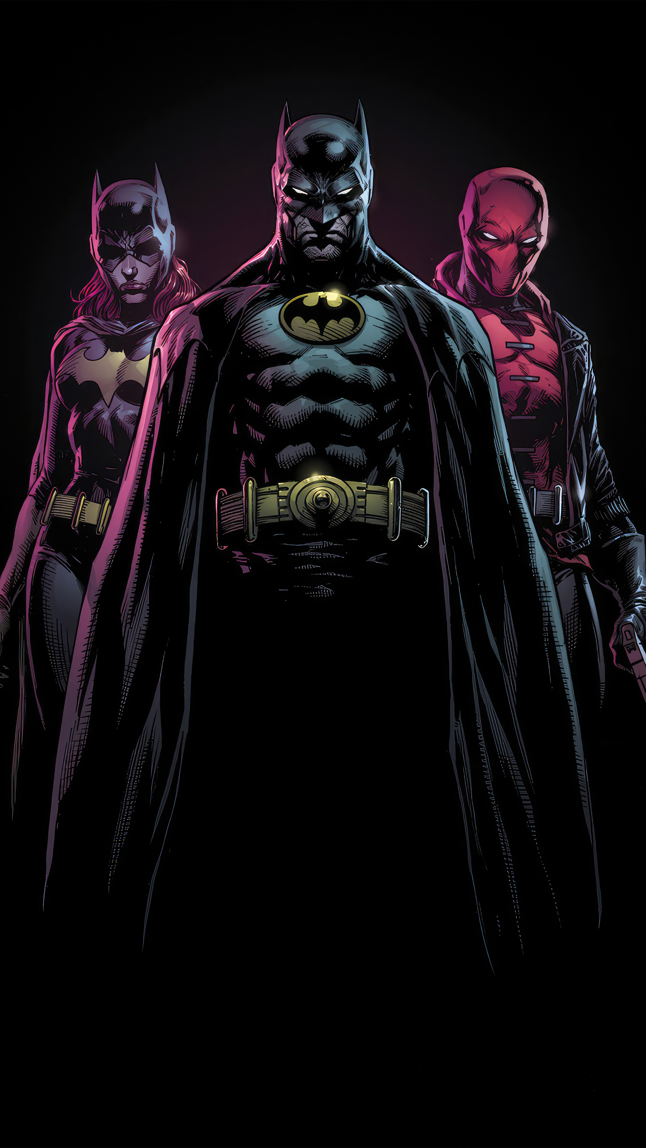 Bat-family, superhero, 2160x3840 wallpaper