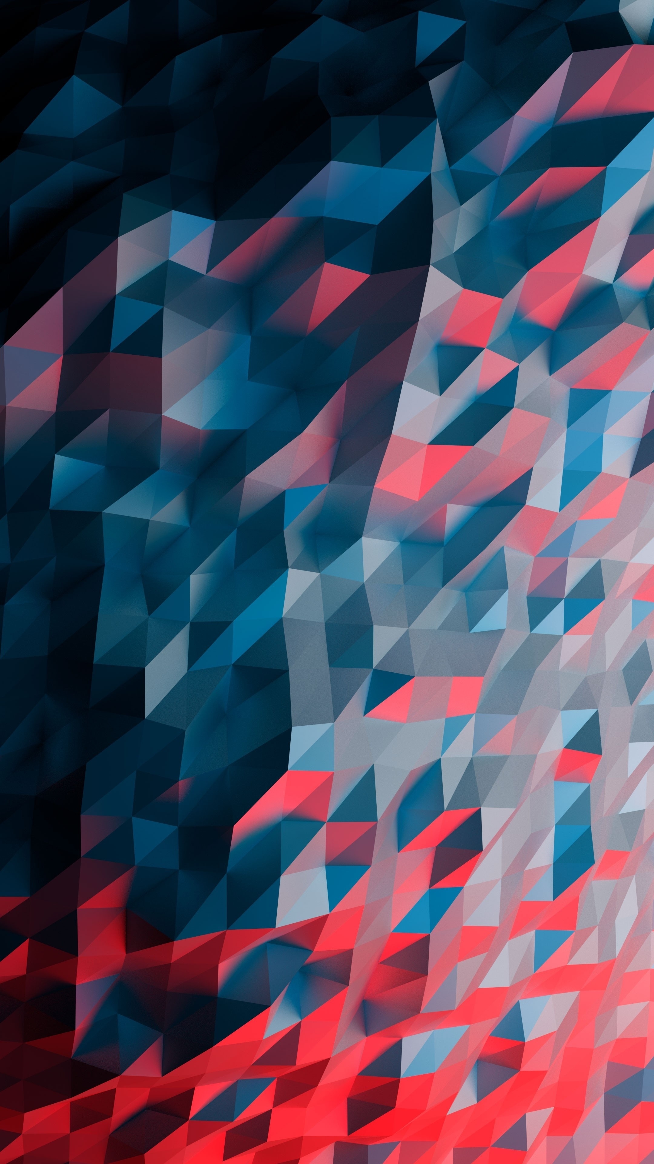 Multi-color, polygons, art, 2160x3840 wallpaper