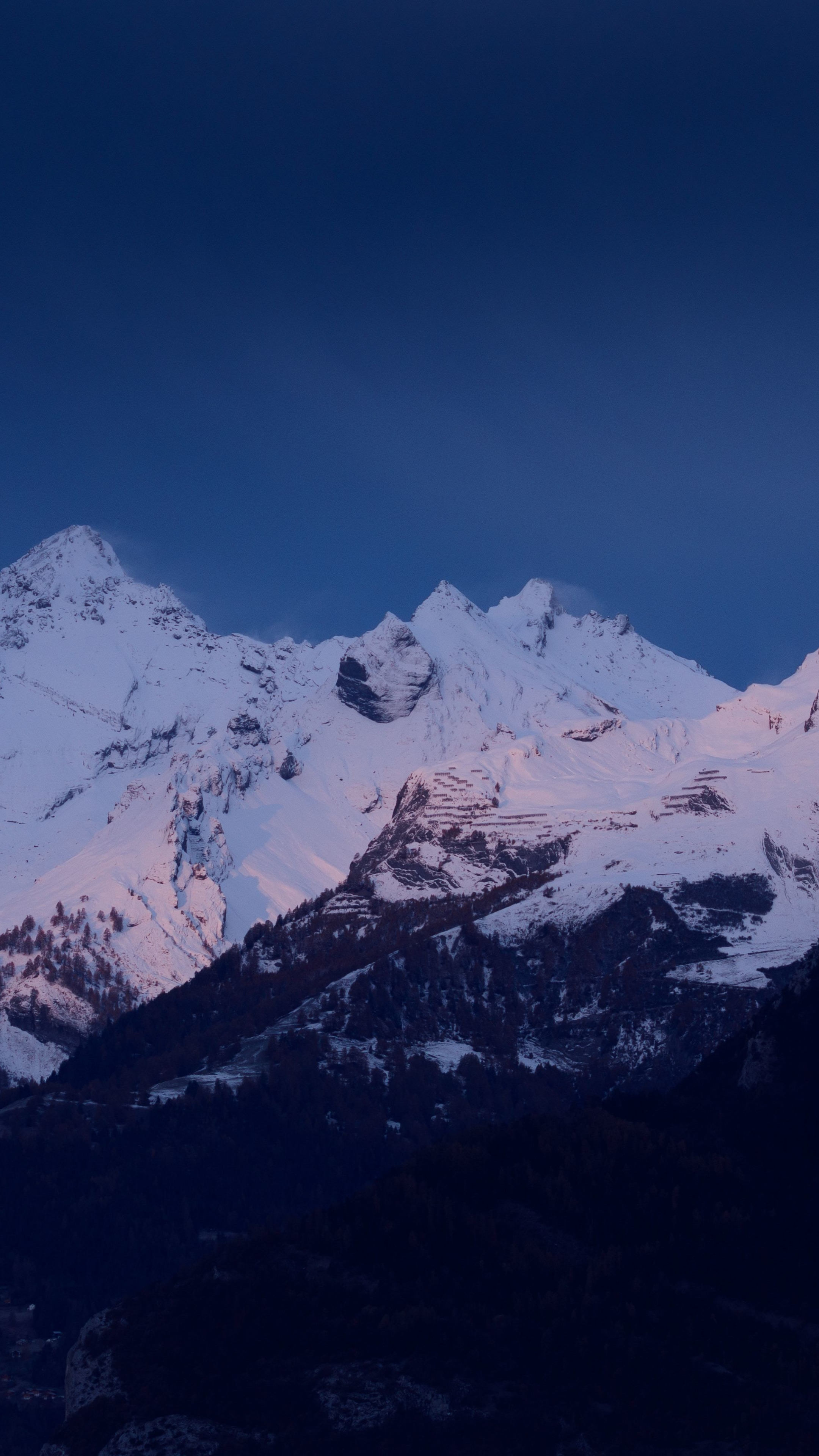 Download wallpaper 2160x3840 white summits, glacier, nature, mountains ...