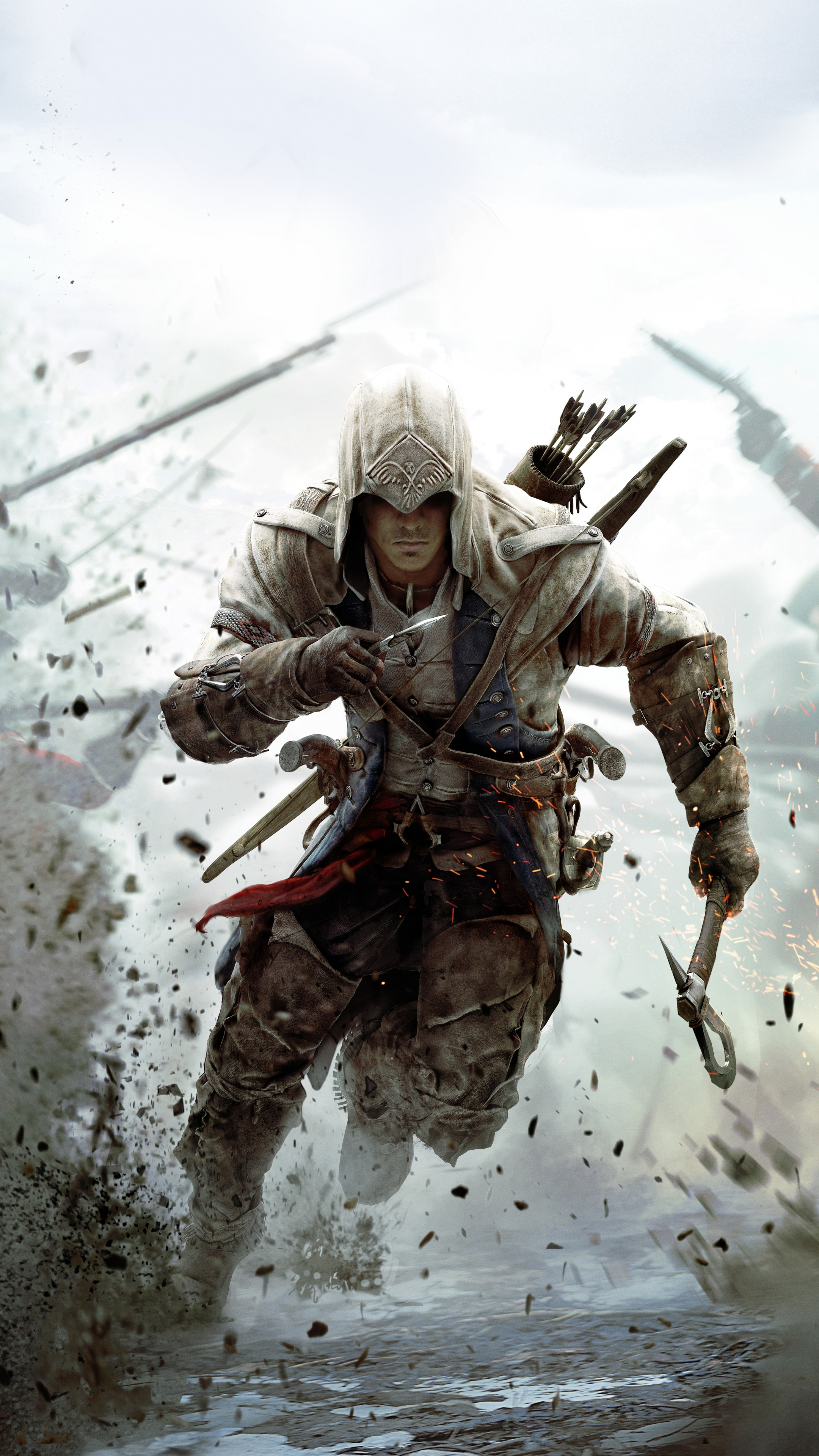 Assassin's Creed 3, game, Assassin run, 2160x3840 wallpaper