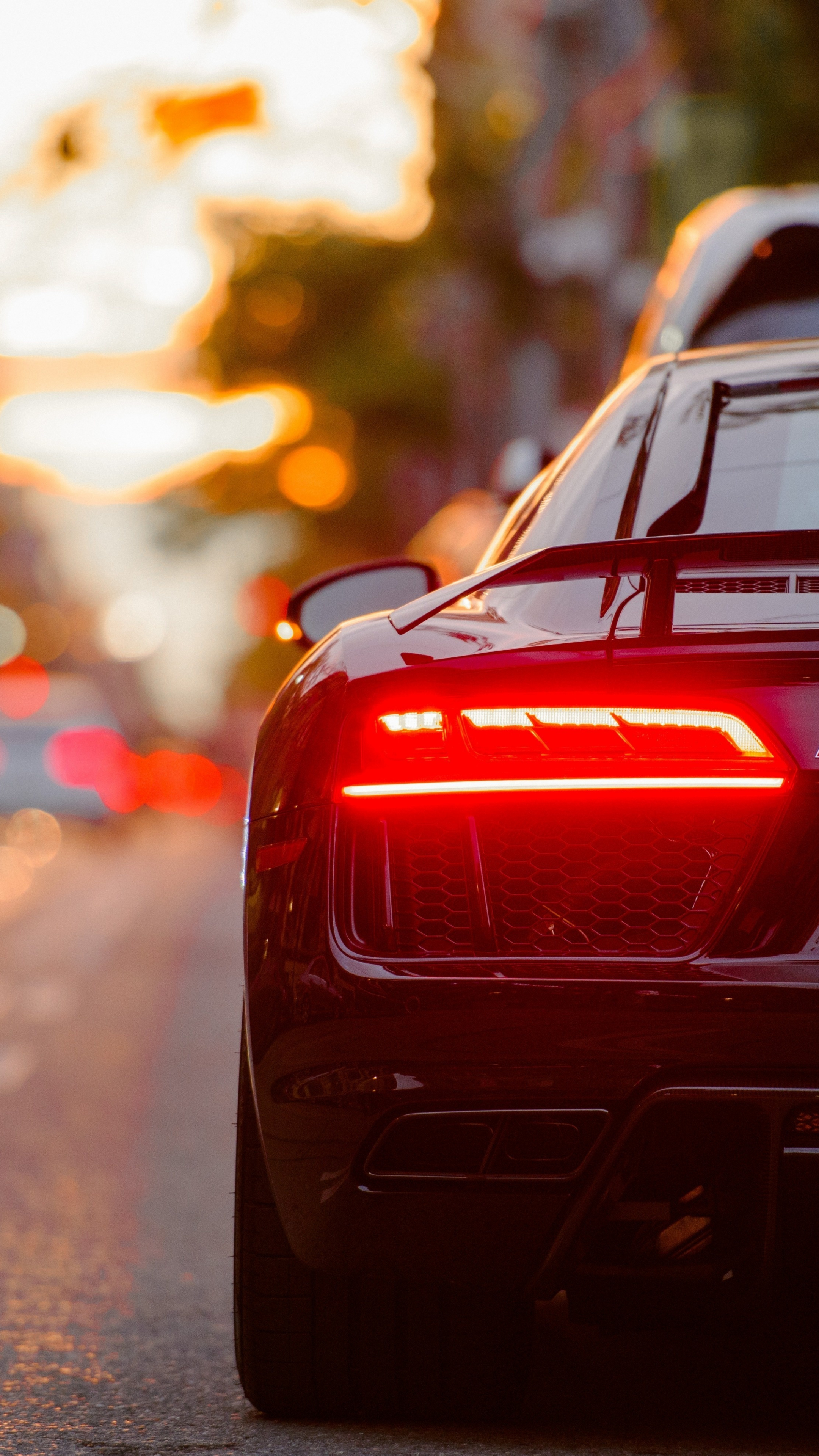 Download 2160x3840 Wallpaper Audi R8 Taillight Street 4k Sony Xperia Z5 Premium Dual 2160x3840 Hd Image Background 4537