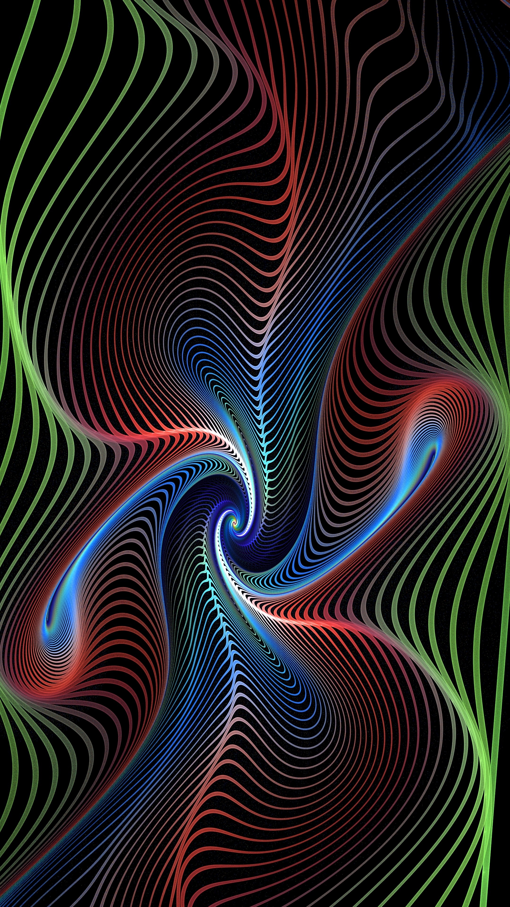 Download 2160x3840 Wallpaper Fractal Colorful Lines Swirling 4k Sony Xperia Z5 Premium Dual 2160x3840 Hd Image Background