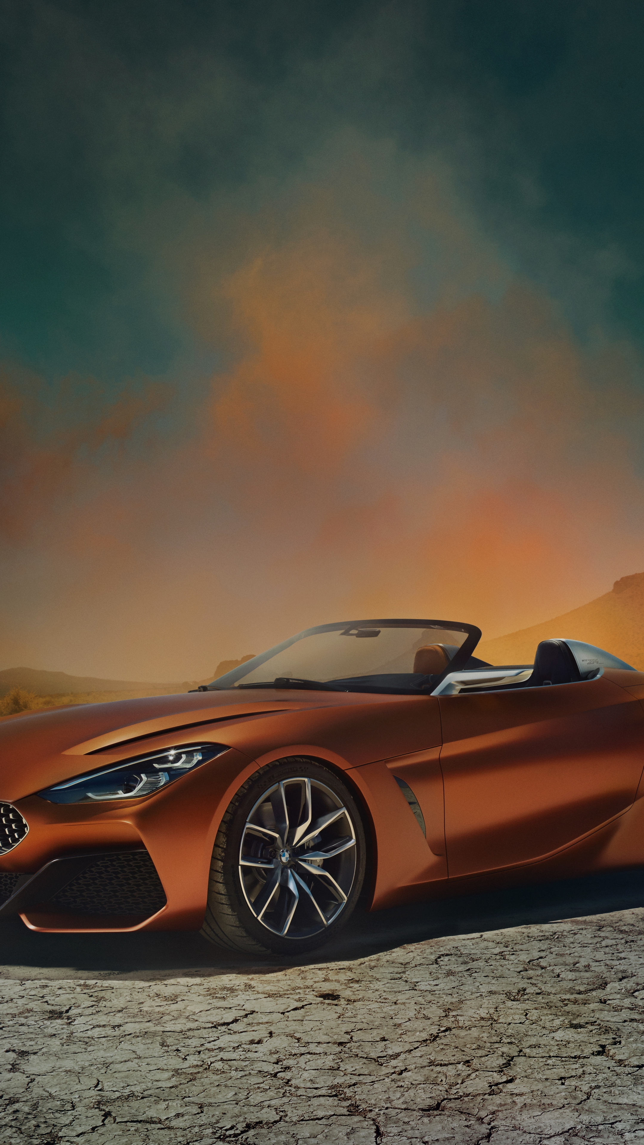 Download Wallpaper 2160x3840 Orange Sports Car Bmw Z4 2160p Sony Xperia Z5 Premium Dual 2160x3840 Hd Background