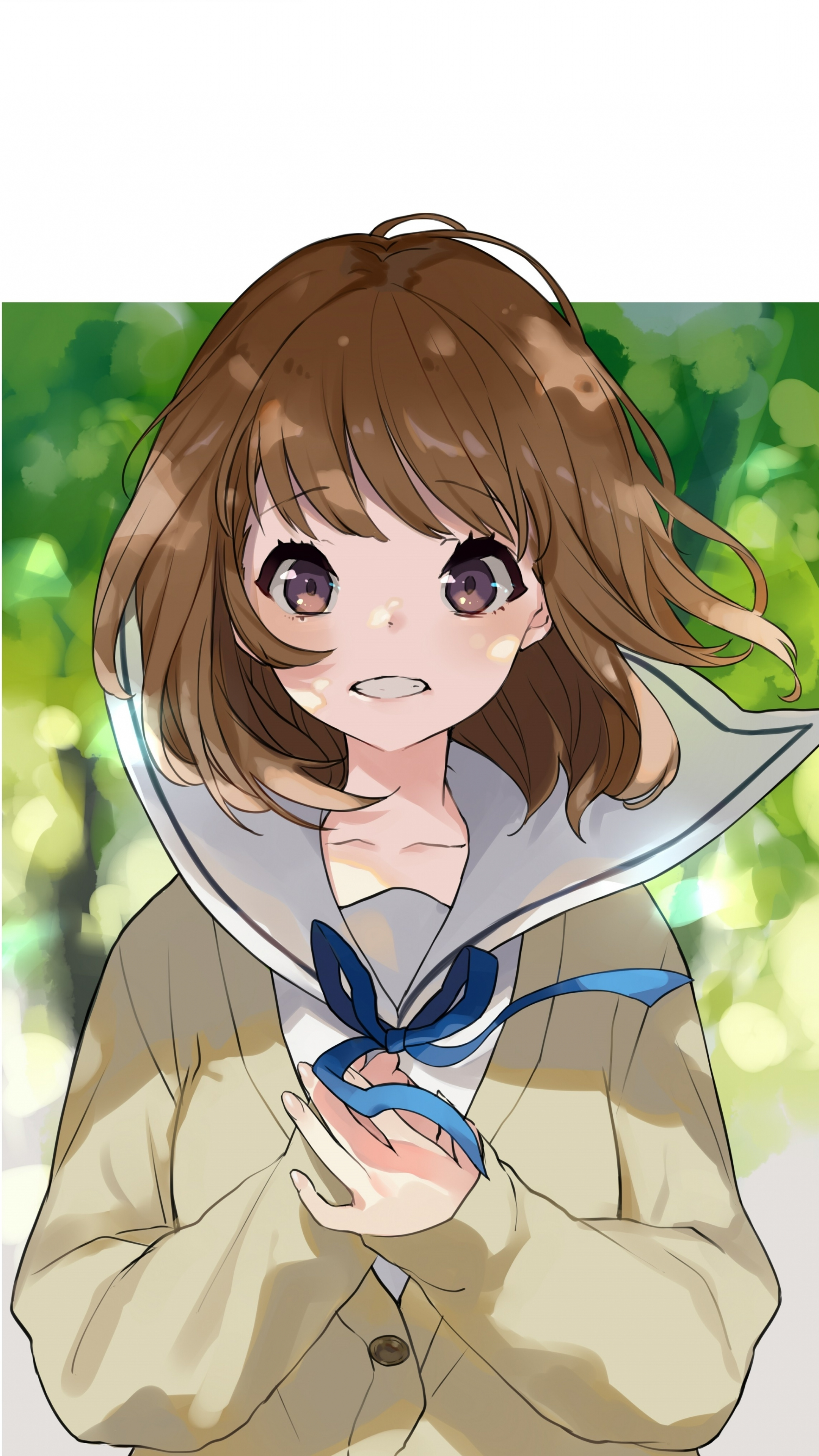 Download 2160x3840 wallpaper cute, anime girl, minimal 