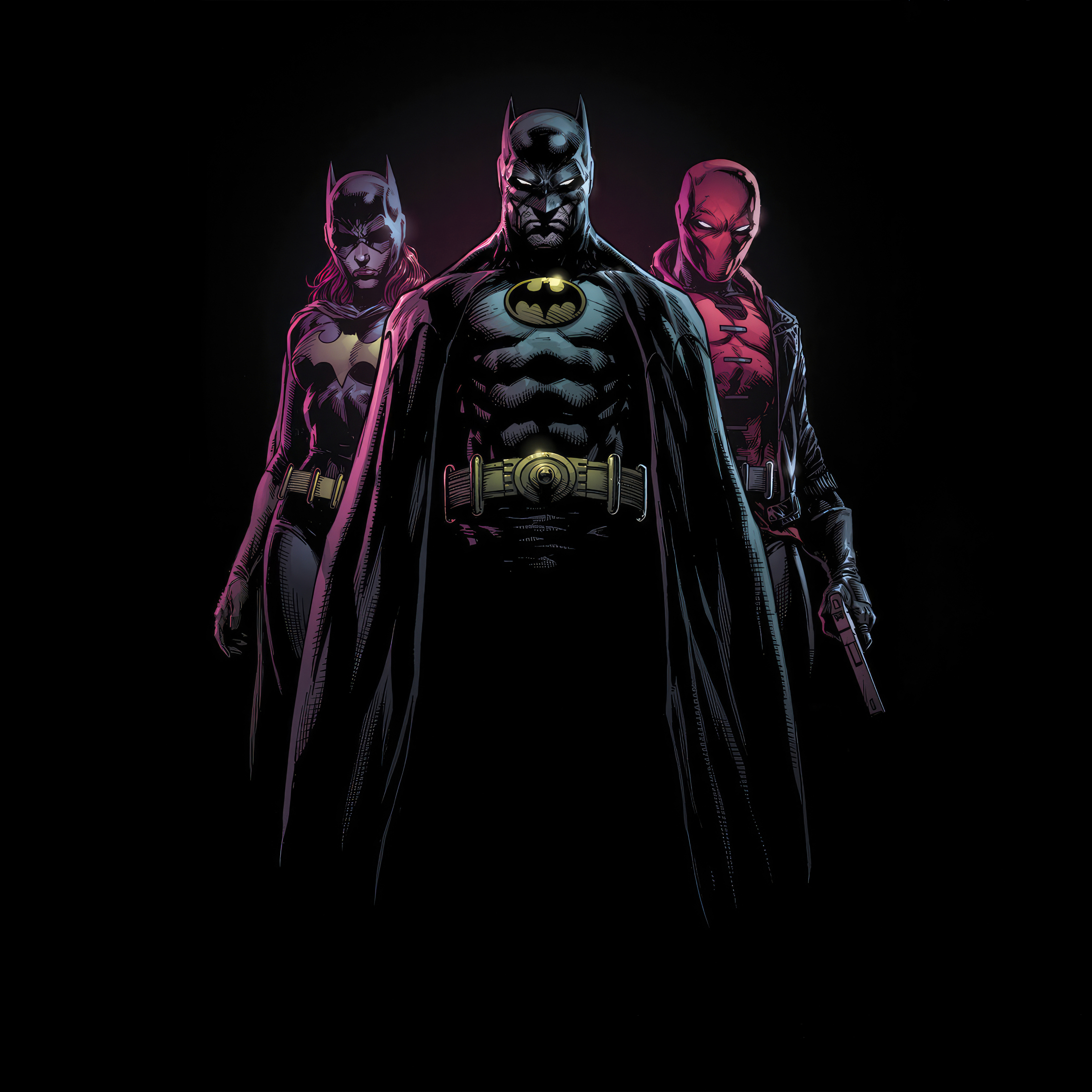 Bat-family, superhero, 2248x2248 wallpaper