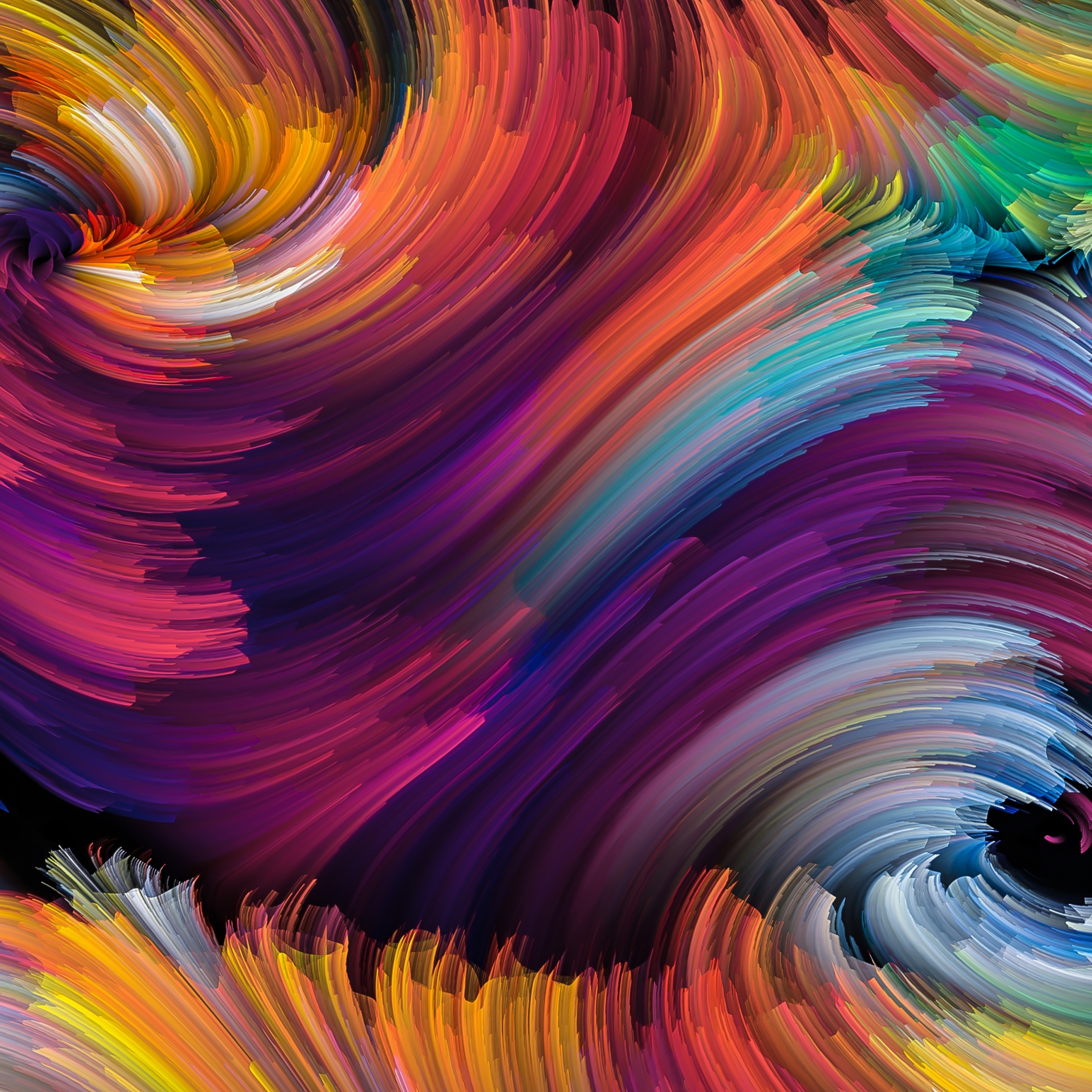Download wallpaper 2248x2248 color, abstract, backdrop, spiral, ipad air, ipad  air 2, ipad 3, ipad 4, ipad mini 2, ipad mini 3, 2248x2248 hd background,  21860