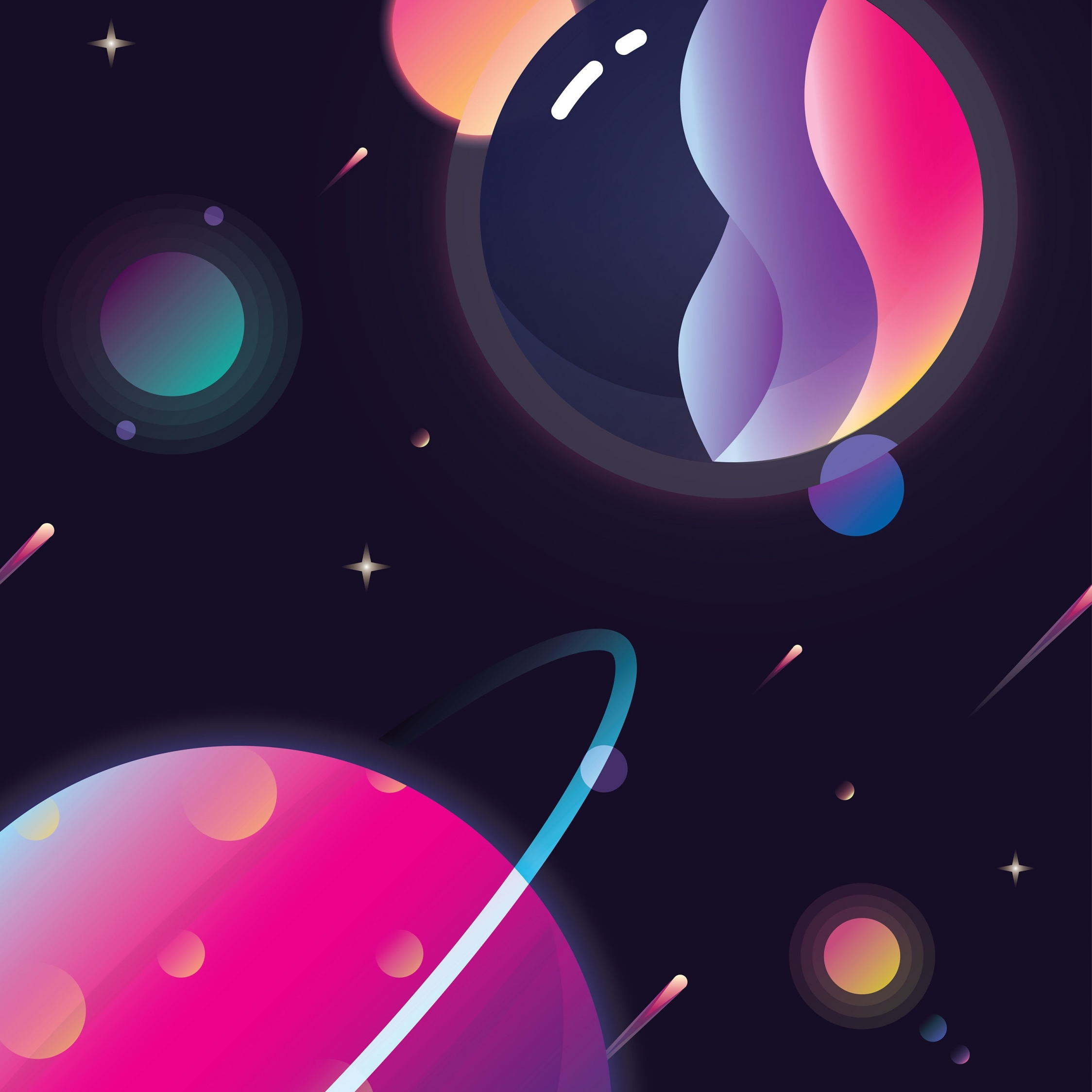 Download wallpaper 2248x2248 space, planets, art, illustration, ipad air, ipad  air 2, ipad 3, ipad 4, ipad mini 2, ipad mini 3, 2248x2248 hd background,  17658