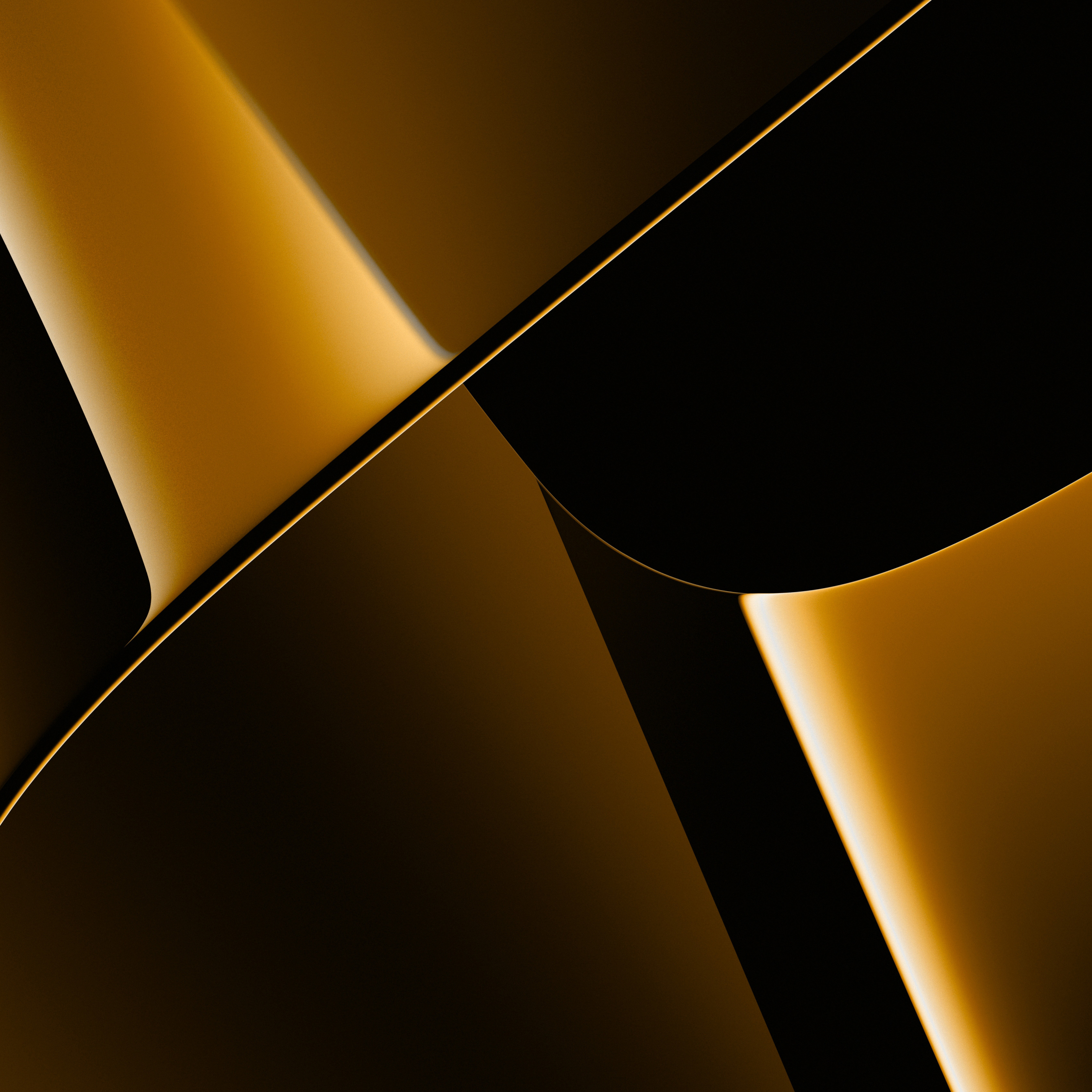 Golden surface, abstract, shapes, 2248x2248 wallpaper