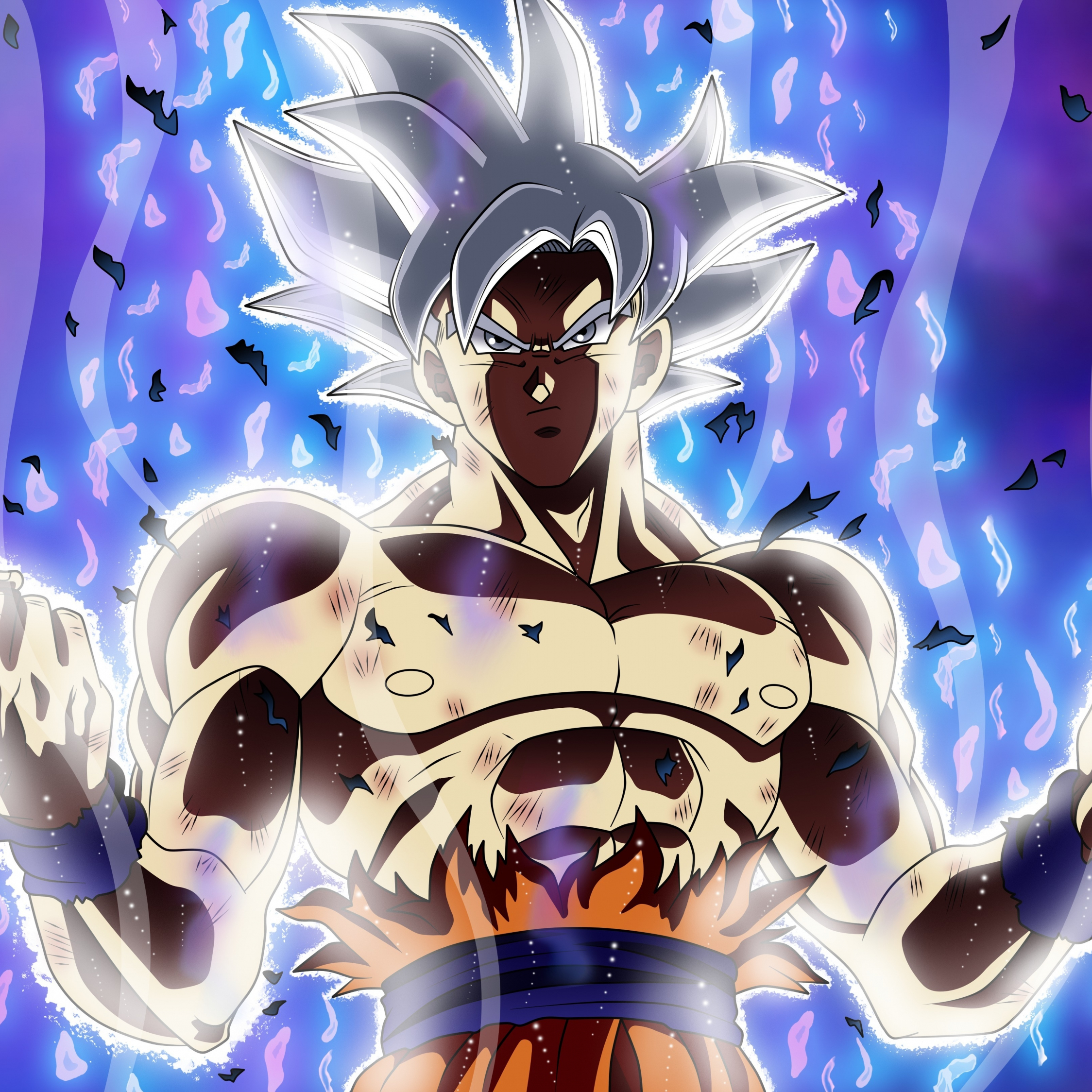 Download wallpaper 2248x2248 son goku, dragon ball super, ultra