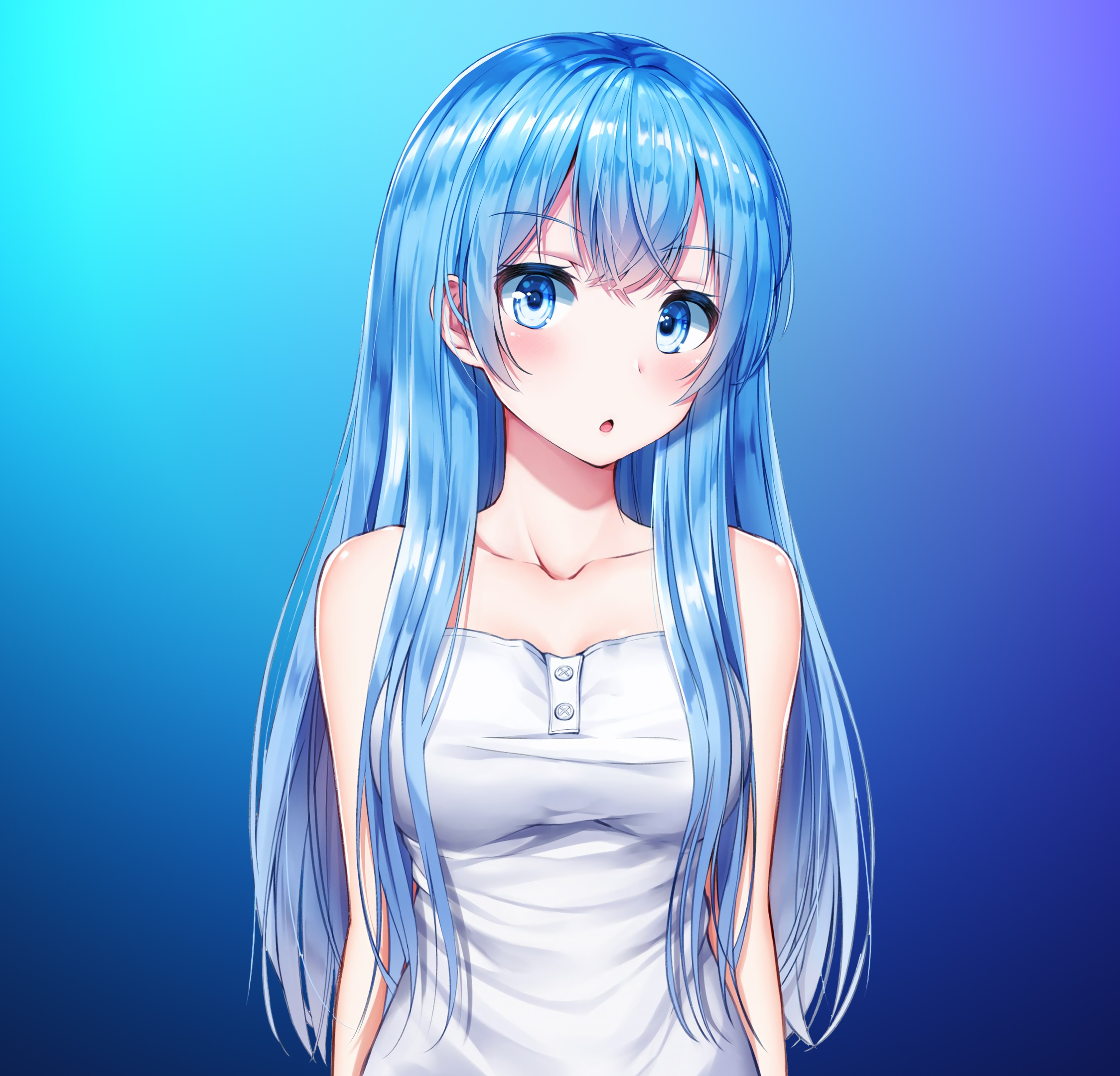 Top 97+ Wallpaper Anime Girl With Headphones And Blue Hair Full HD, 2k, 4k
