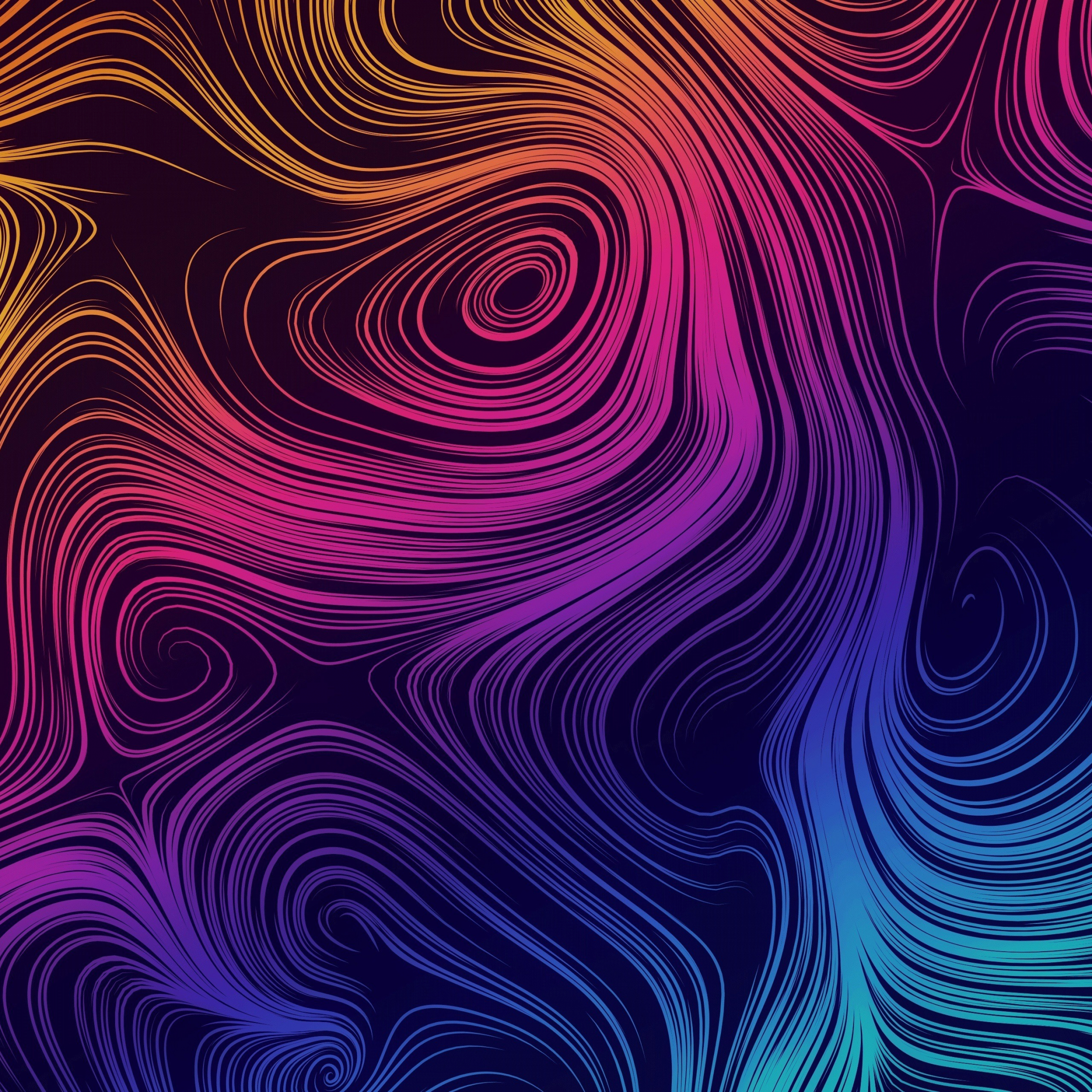 Download abstract, pattern, curvy lines 2248x2248 wallpaper, ipad air