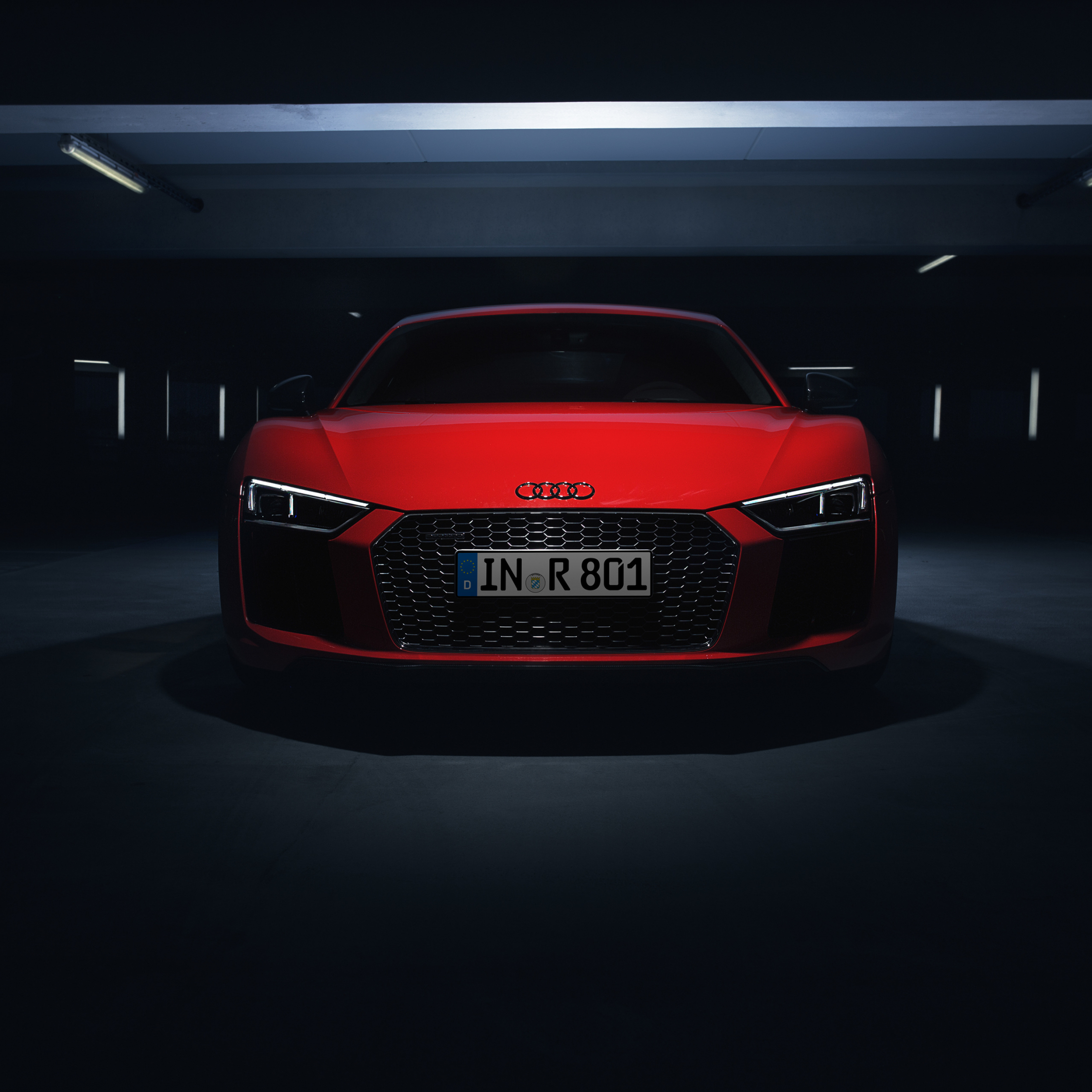 Download wallpaper 2248x2248 audi r8 v10, sports car, red, ipad air ...