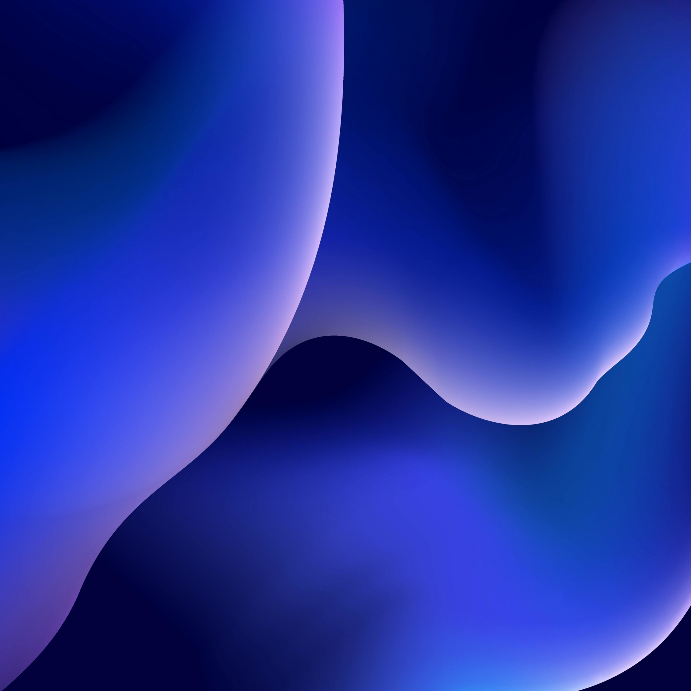 Download wallpaper 2248x2248 blue waves, abstraction, close up, ipad ...