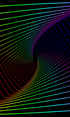 Colorful lines, swirl, abstract, minimal, 240x400 wallpaper