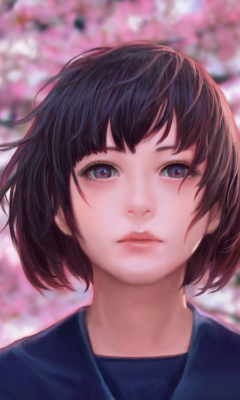 Download wallpaper 240x400 blossom, artwork, cute, anime girl, old ...