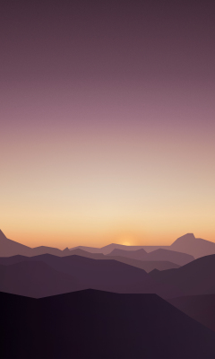 Download wallpaper 240x400 calm, sunset, mountains, sky, beautiful, old ...