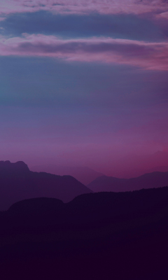 Download wallpaper 240x400 purple sky, sunset, horizon, old mobile ...