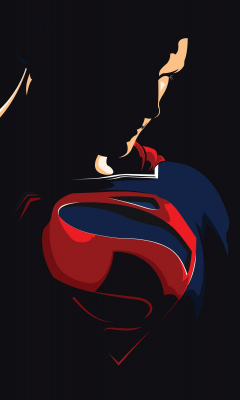 Superman, justice league, minimal and dark, dc comics, 240x400 wallpaper