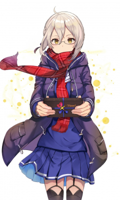 Download 240x400 Wallpaper Mysterious Heroine X Fate Grand Order Scarf Anime Girl With Gift Box Cute Nokia Asha 311 Samsung Galaxy 580 Omnia Lg Kp500 240x400 Hd Image Background 2879