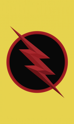 Reverse flash, logo, dc comics, minimal, 240x400 wallpaper