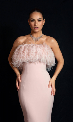 Lily James, pink pretty dress, celebrity, 240x400 wallpaper